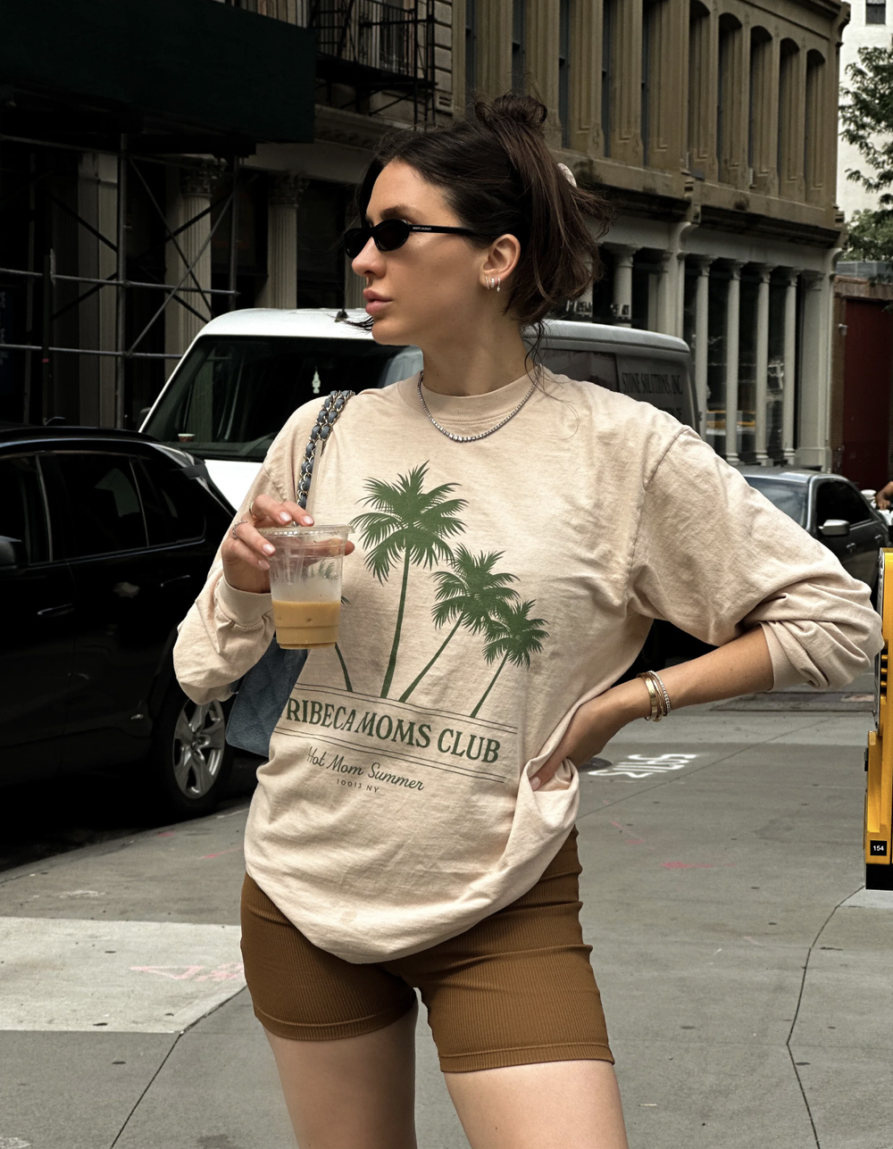 The palm tree Tribeca Moms Club tee
