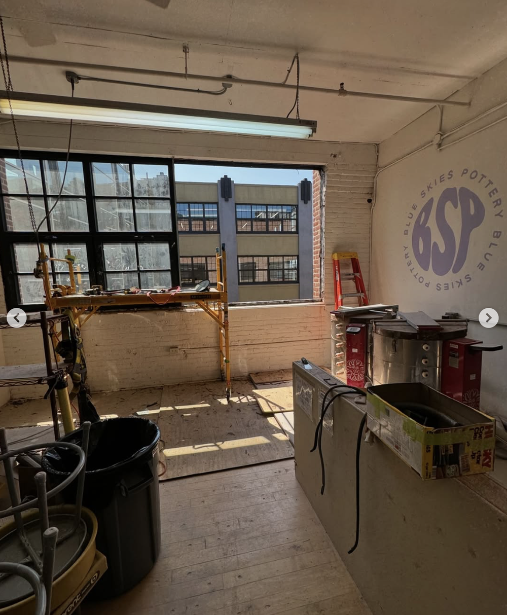 The BSP wall in the studio, mid build-out