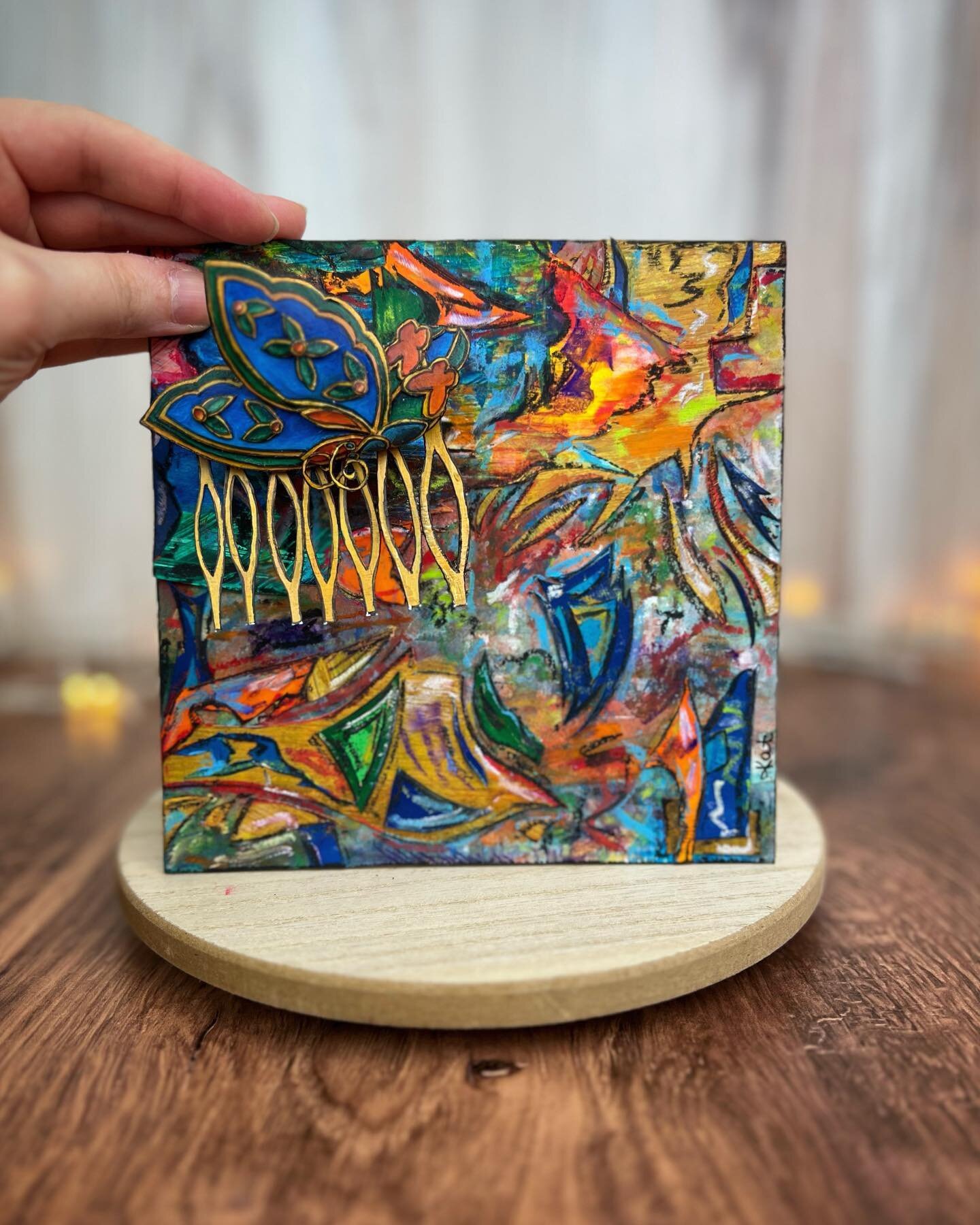 A lovely experimental piece completed. I had this idea in my head for a while: create a meaningful object from my past &amp; pair with an abstract representation of what feelings the object evoked. I absolutely loved this exercise. It forced me to th