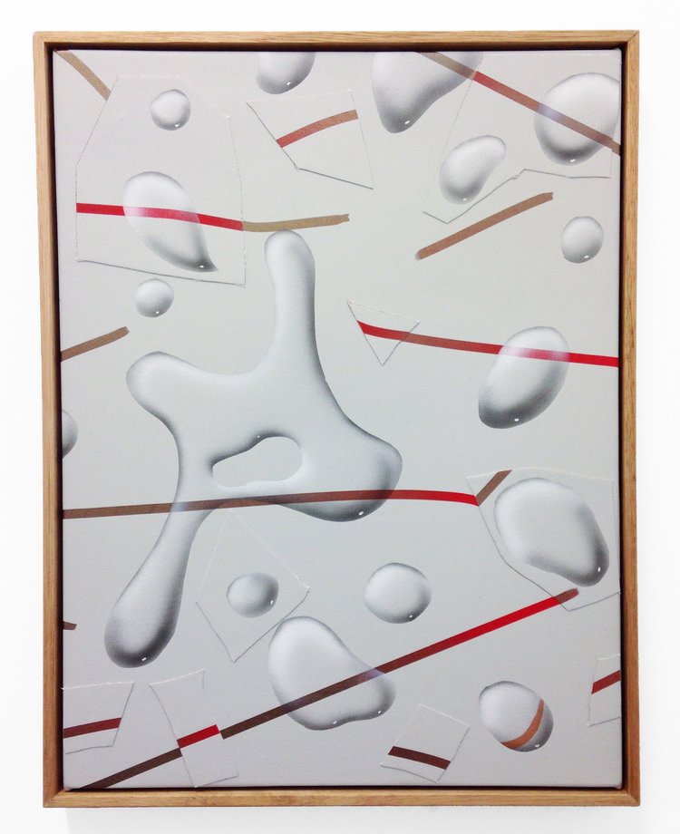 Sean Wadey - Rupture 3, Acrylic on Polyester 32x48cm, 2018.