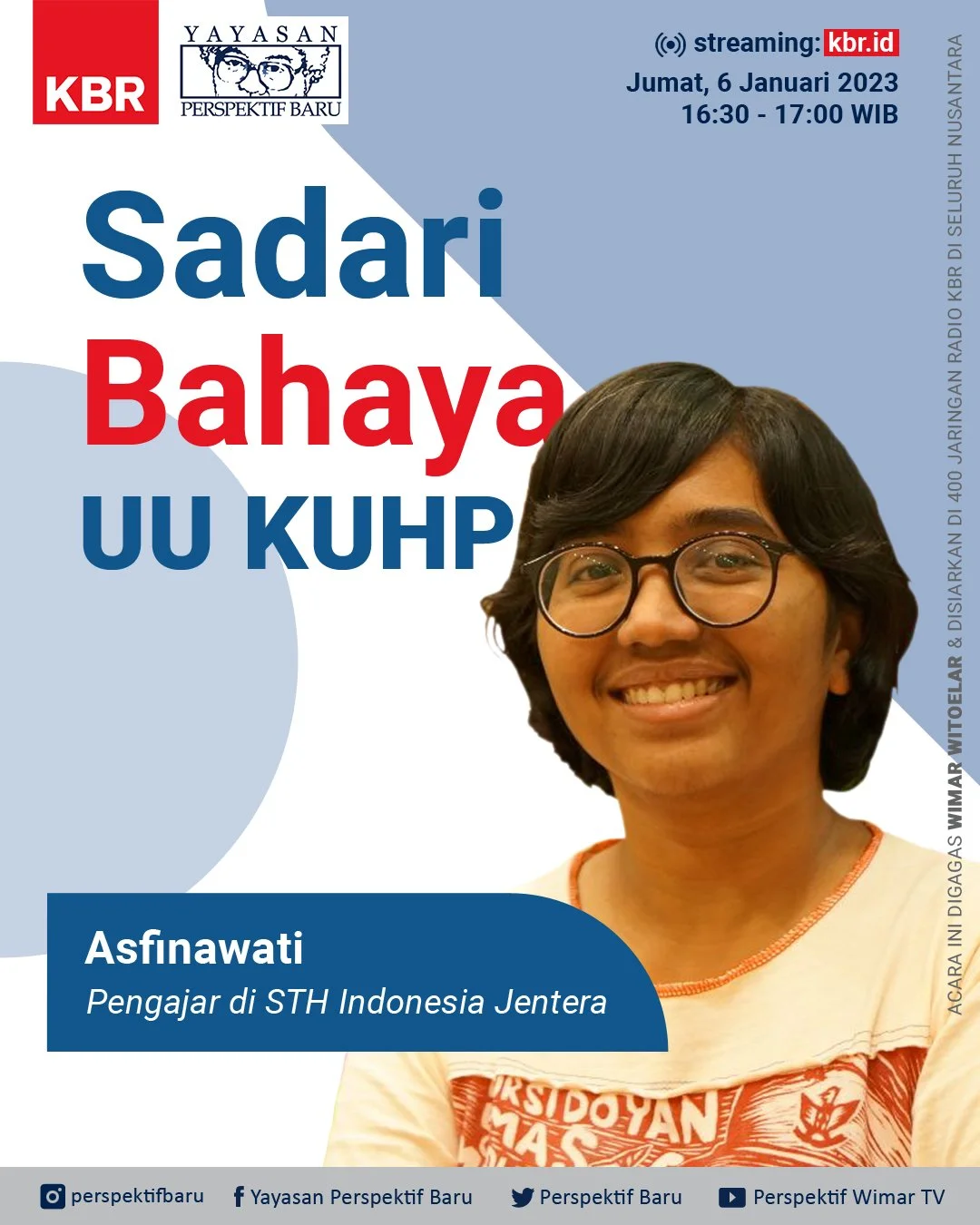                

 
    Sadari Bahaya UU KUHP    Salam Perspektif Baru,   Hari ini kita membicarakan&nbsp;hadiah yang baru diterima&nbsp;oleh&nbsp;rakyat Indonesia yaitu Kitab Undang-undang Hukum Pidana (KUHP).&nbsp;Saya akan membahas ini&nbsp;bersama