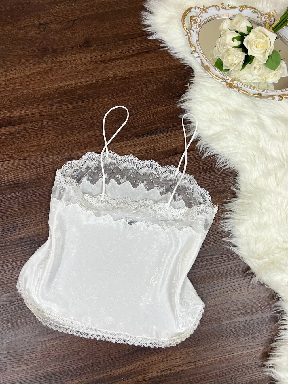 Vintage Christian Dior Ivory Camisole Top (S/M) — VENOM/SWEET