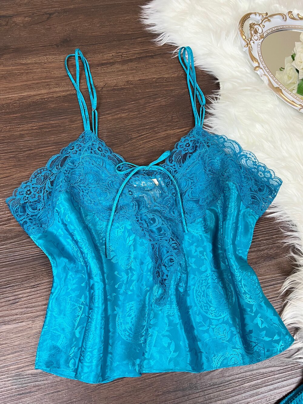 Victoria's Secret Logo Glitter Shimmer Bralette In Turquoise Size Med Tag  removed - $32 - From Lea