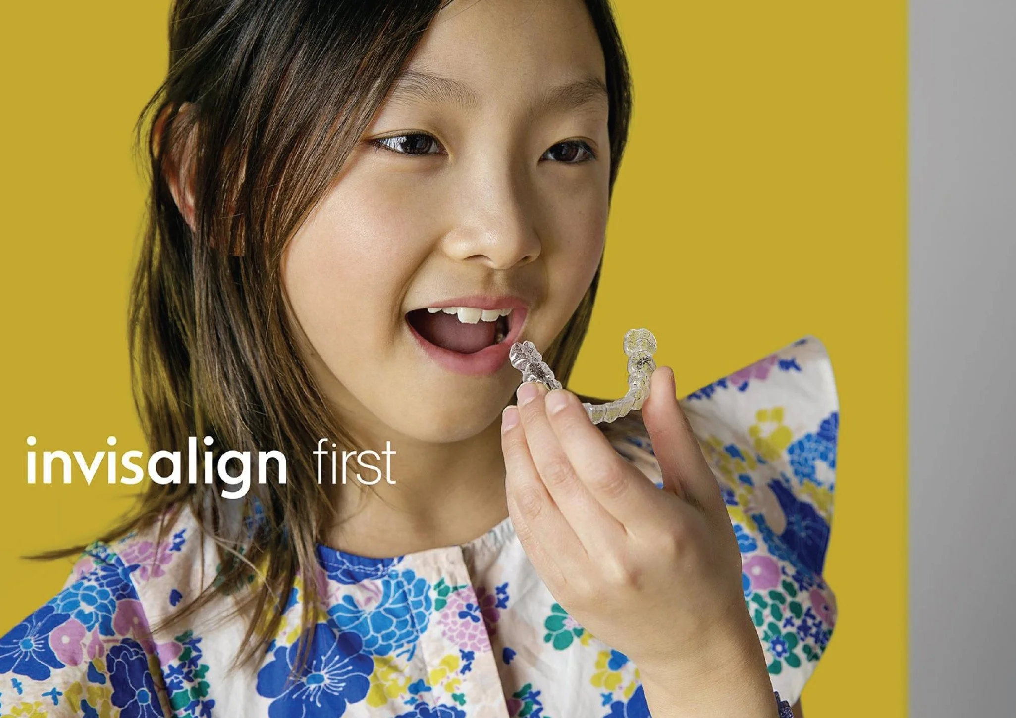 Invisalign First 兒童隱適美矯正器說明圖｜近乎隱形、可拆卸的兒童牙套