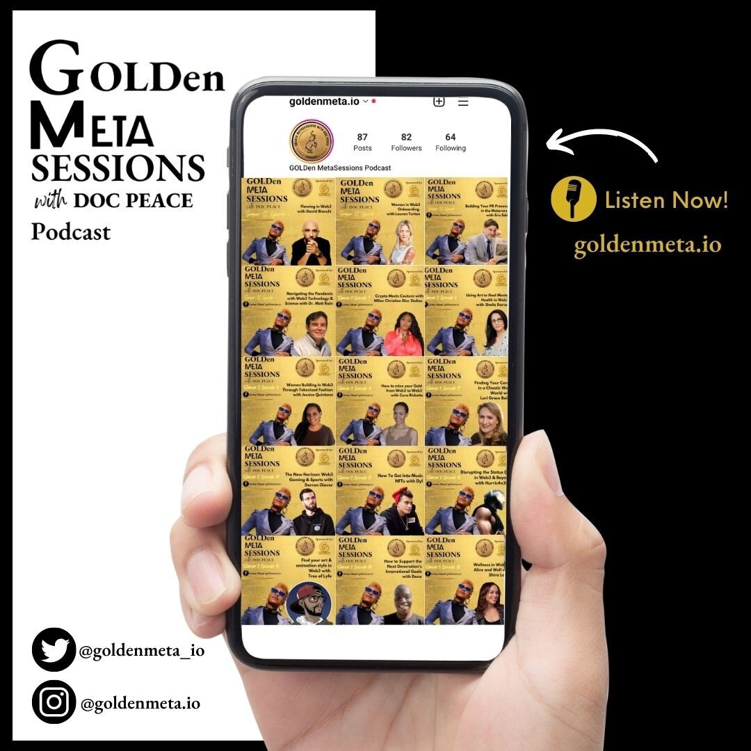 @metadocpeace is soooo excited to share that GOLDen MetaSessions with doc.PEACE Podcast - a time to celebrate creative expression - is now steaming!!!

In fact, we now have 20 episodes in Season II. Thus far, we&rsquo;ve had some really incredible be