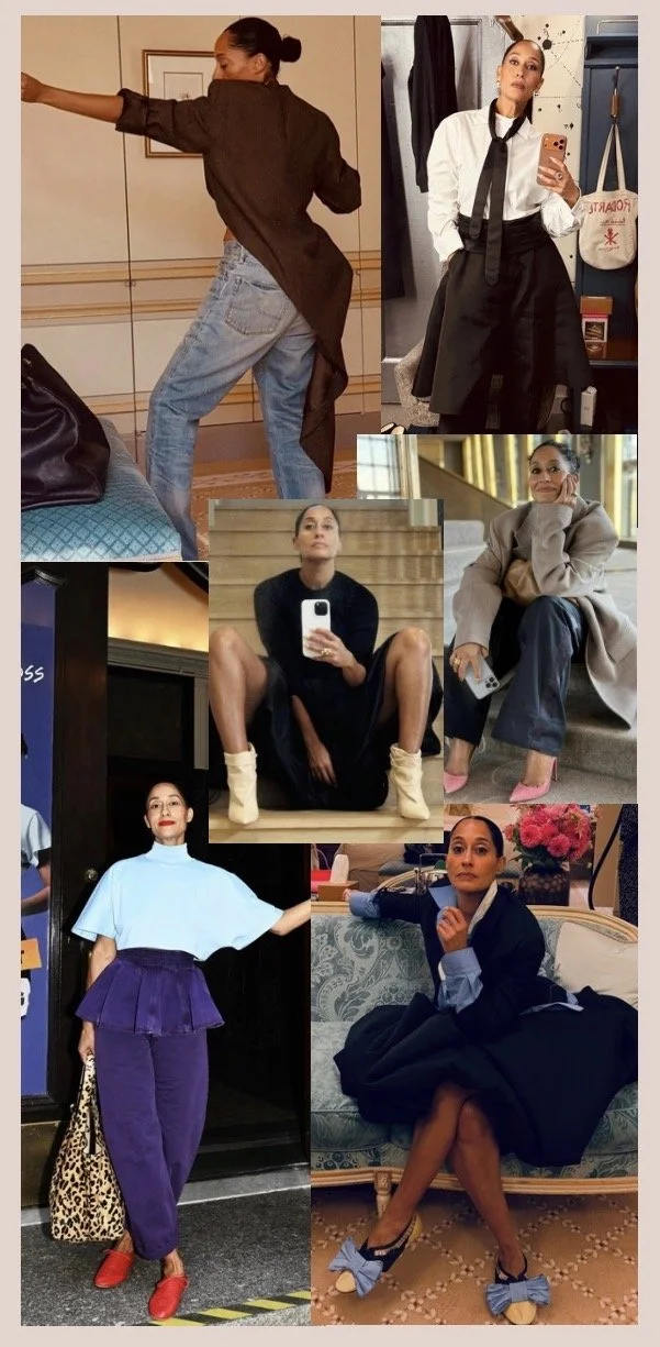Collage of Tracee Ellis Ross’s style