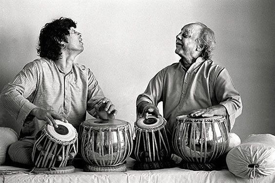 &quot;Each instrument has a spirit that can guide you to say what they want to say. So that's what we are discovering with Tabla.&quot;

📷 Ustad Zakir Hussain with his father Ustad Alla Rakha