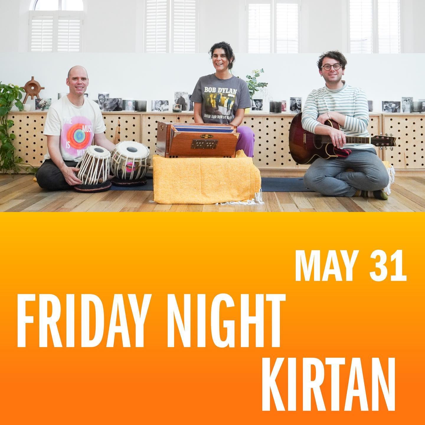 Come and chant with @manizehrimer, Ben Hazleton &amp; @keli___woods, on Friday, May 31st from 7-8.15 pm, for our very first non candle-lit Kirtan of 2024! Get out of your head and into your heart with this practice. Through the repetition of ancient 