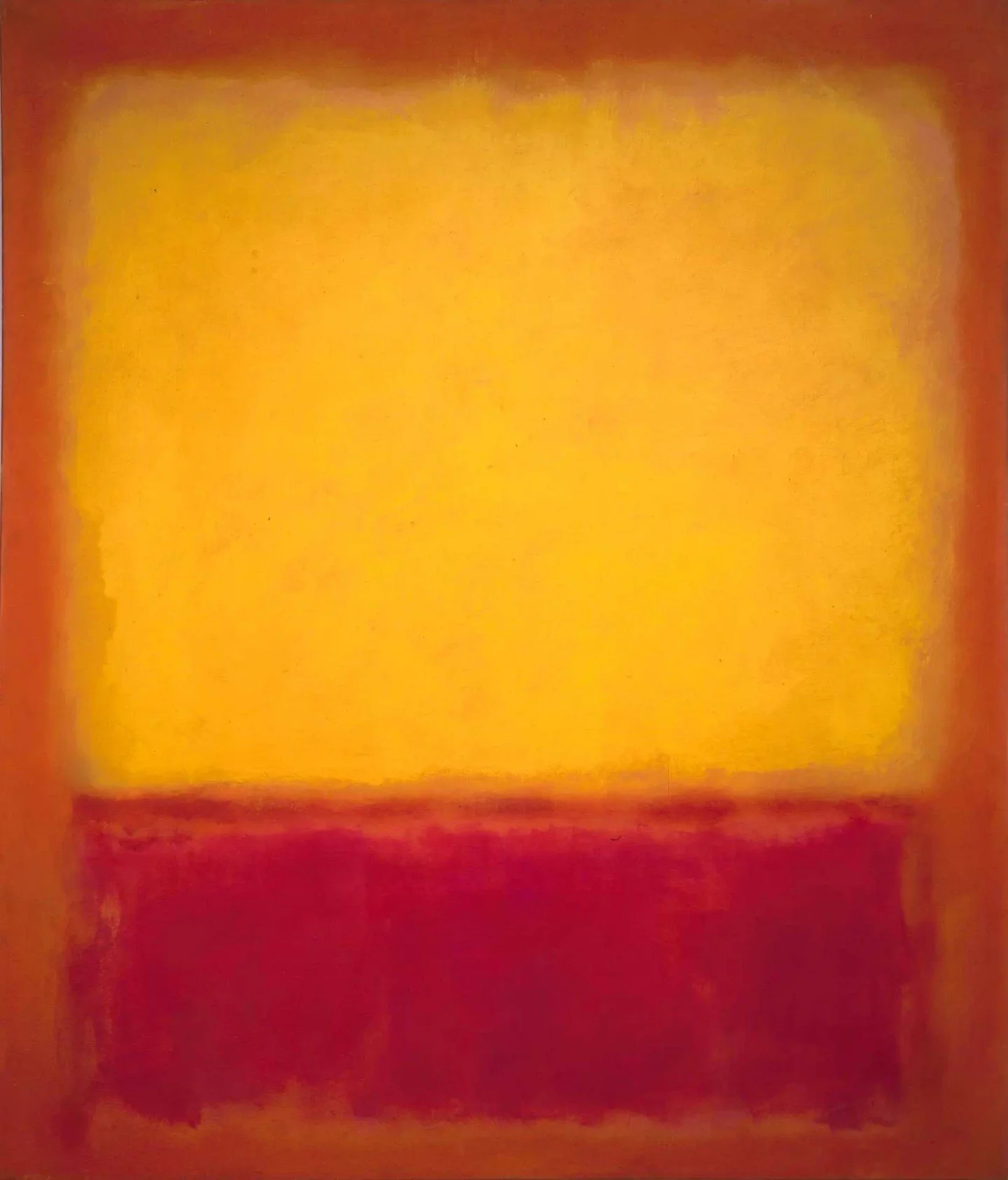 &ldquo;The pictures have their own inner light.&rdquo;
&mdash; Mark Rothko, instructions for his Whitechapel retrospective, 1961.

🎨Mark Rothko's &ldquo;Yellow Over Purple&rdquo; (1956).
📸 1998 Kate Rothko Prizel and Christopher Rothko.