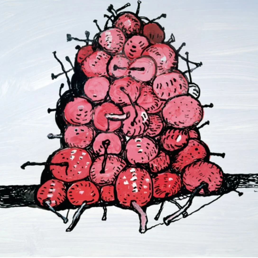 &ldquo;O sweet spontaneous
earth...&rdquo;
&mdash; E. E. Cummings, O Sweet Spontaneous

📸 &copy; Estate of Philip Guston.
🎨 Philip Guston, Untitled (Cherries), 1980.