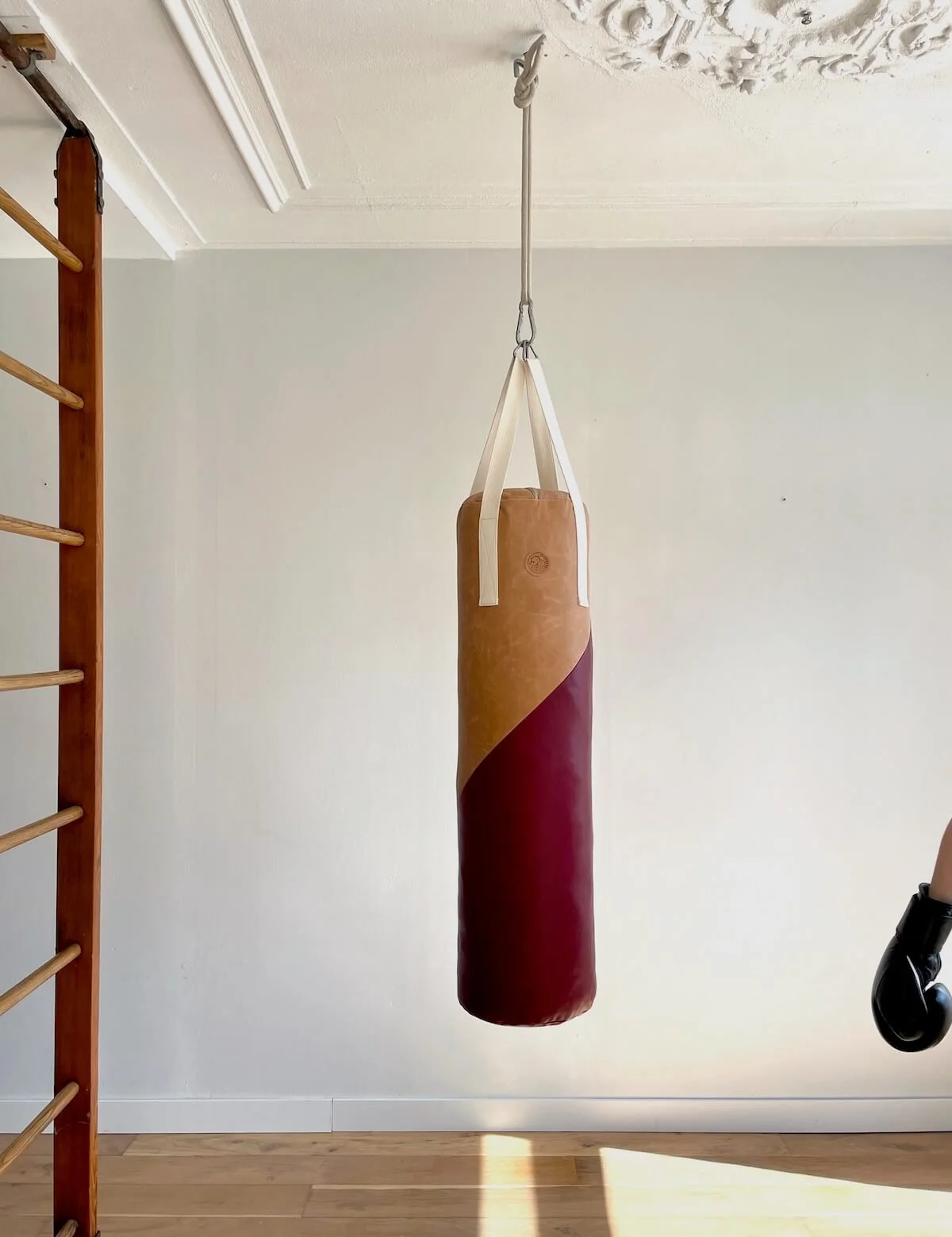Leather punching bag FITNESS - Cognac & Bordeaux (Limited Edition)