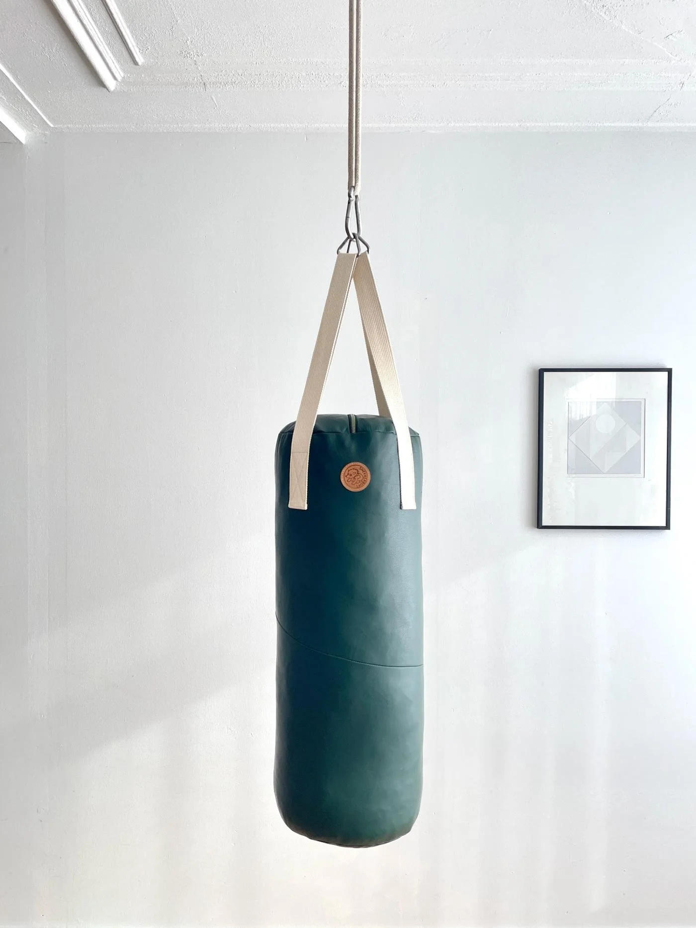 Boxsack aus Leder JUNIOR - Dunkelgrün