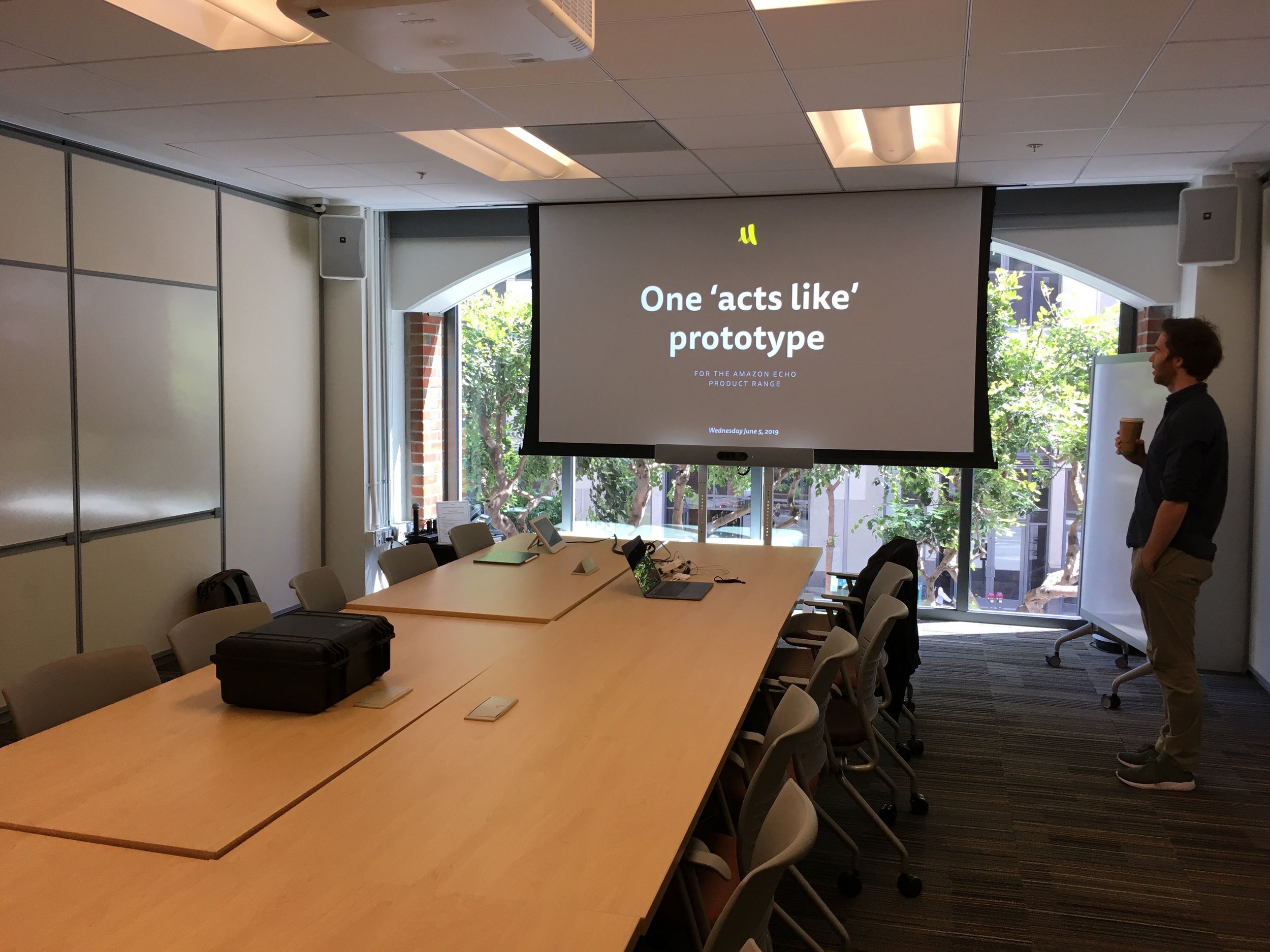 Presenting the deliverable to Amazon in SF