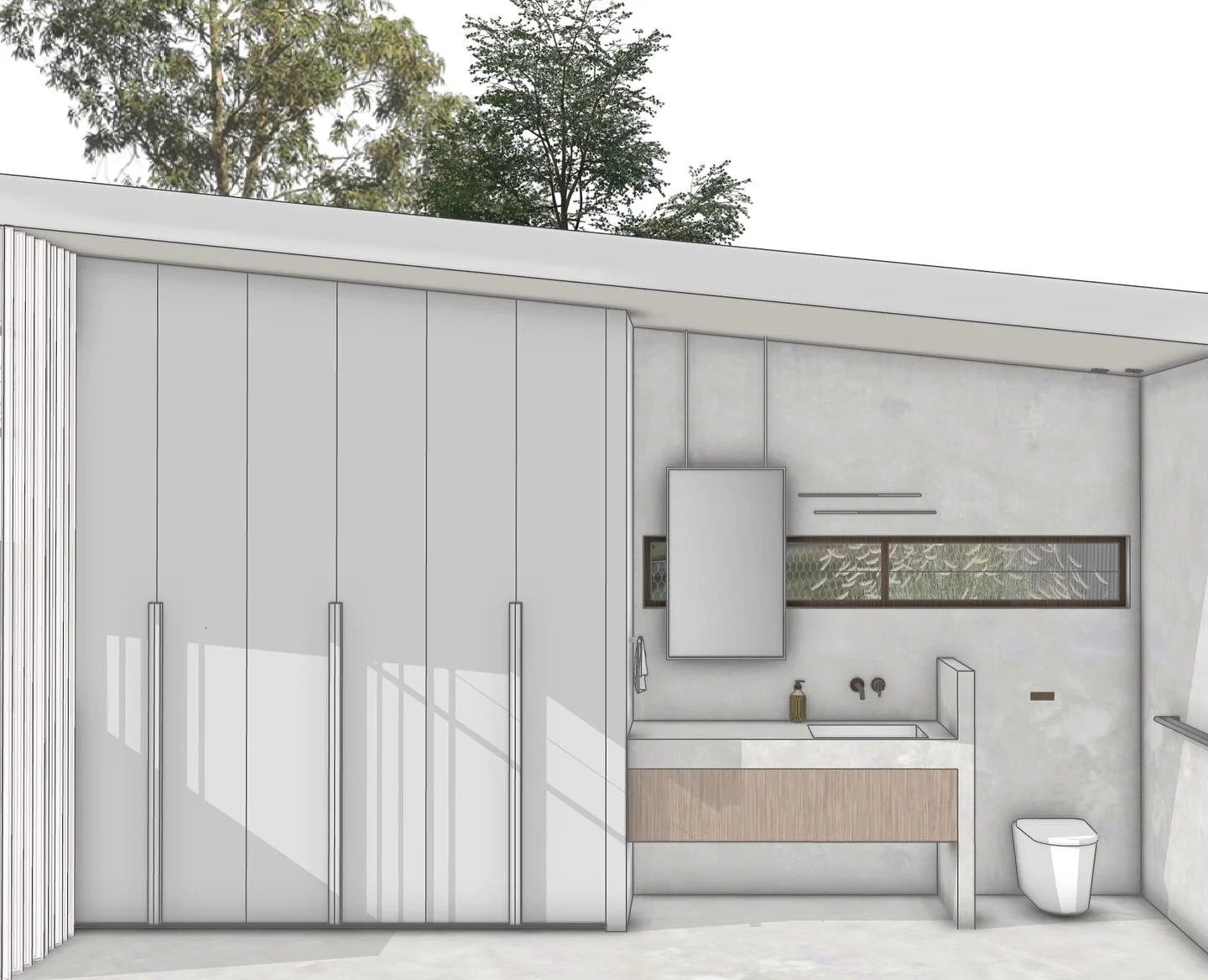 A bathroom cut of a Bombo Beach guest house coming soon 🌊 
#designandconstruct #bypurposebuild #kiamabuilder #kiamadesigner #butterflyhouse #beauty #nicedunny #purposebuild #schematicdesign #DA #townplanning #bestclients #lovewhatyoudo❤️ #comingsoo