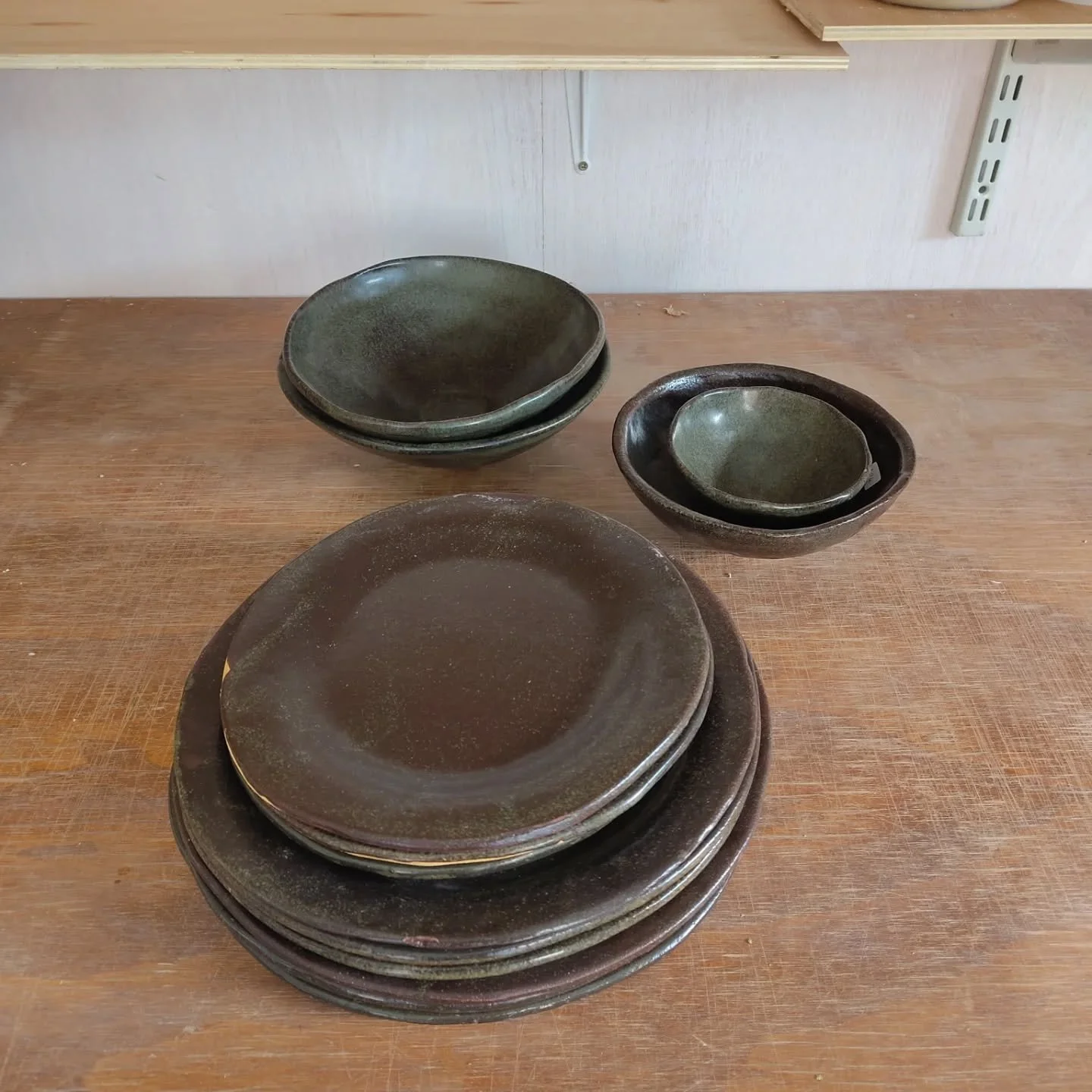 Hello everyone,

Last few items in stock and last few days to order to get them in time for Christmas.

1. Dinner plates 4 &pound;38 each and one small &pound;32 each - tenmoku glaze
2. Dinner in white glaze, only 2 &pound; 36 each
3. Dinner plate, t