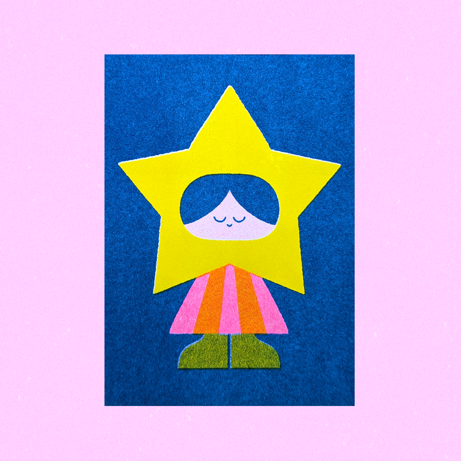 star girl risograph print (A7 74 x 105 mm)