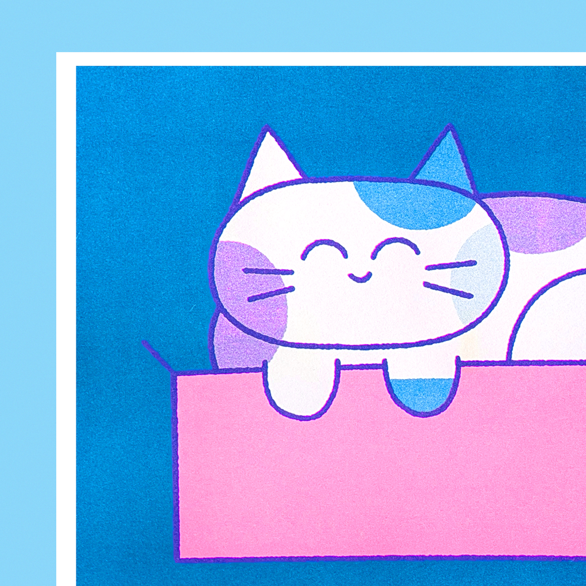 hello vonnie risograph cat in a box a4 and a5 print 2.png