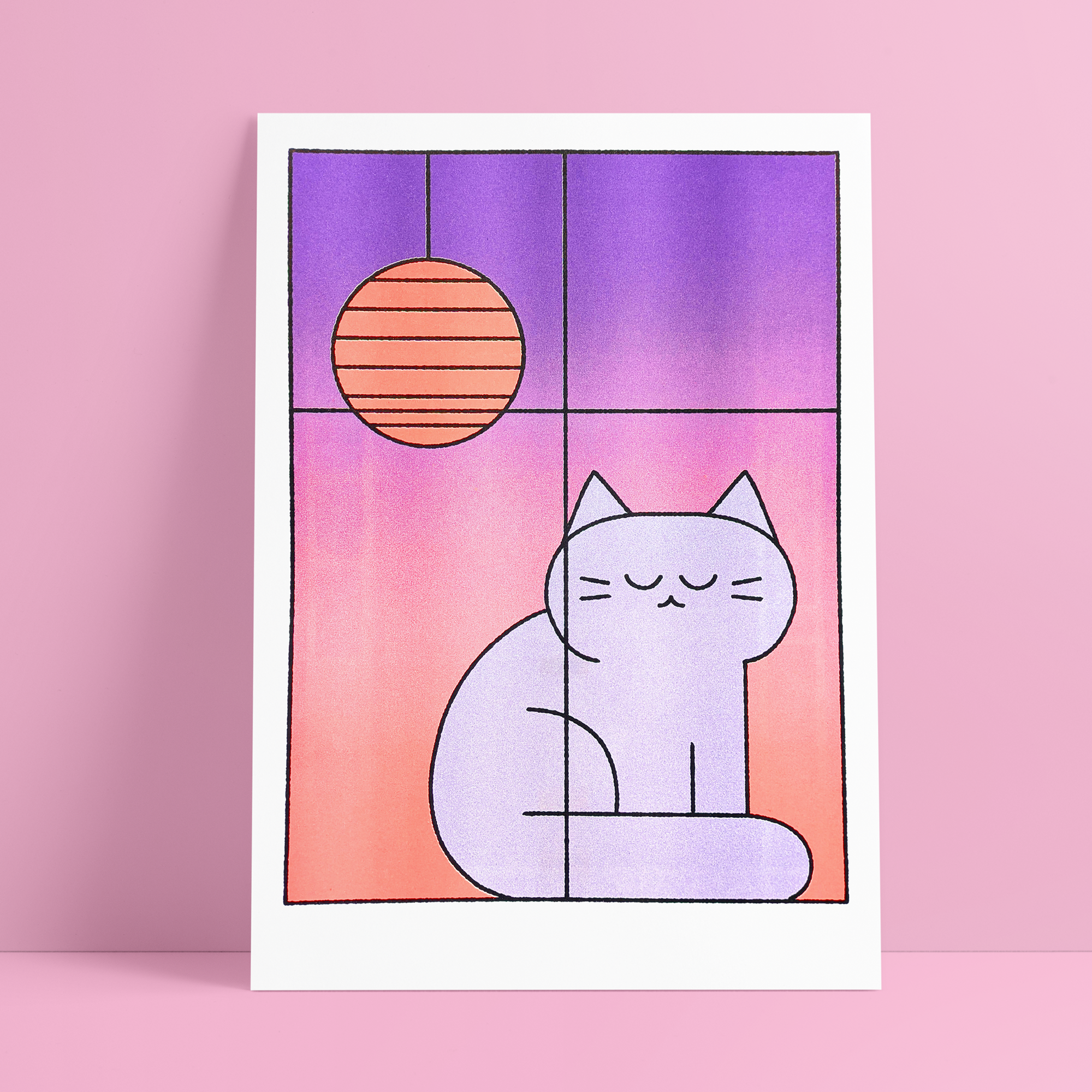 hello vonnie risograph print cat in the window square.png