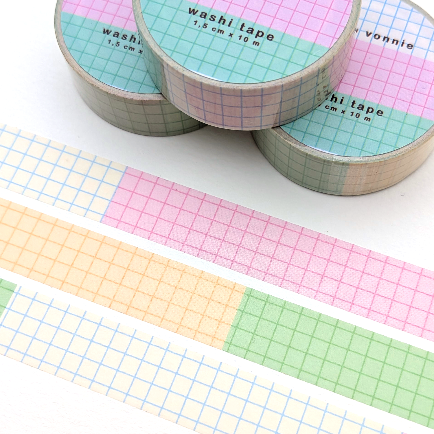 pastel grid washi tape