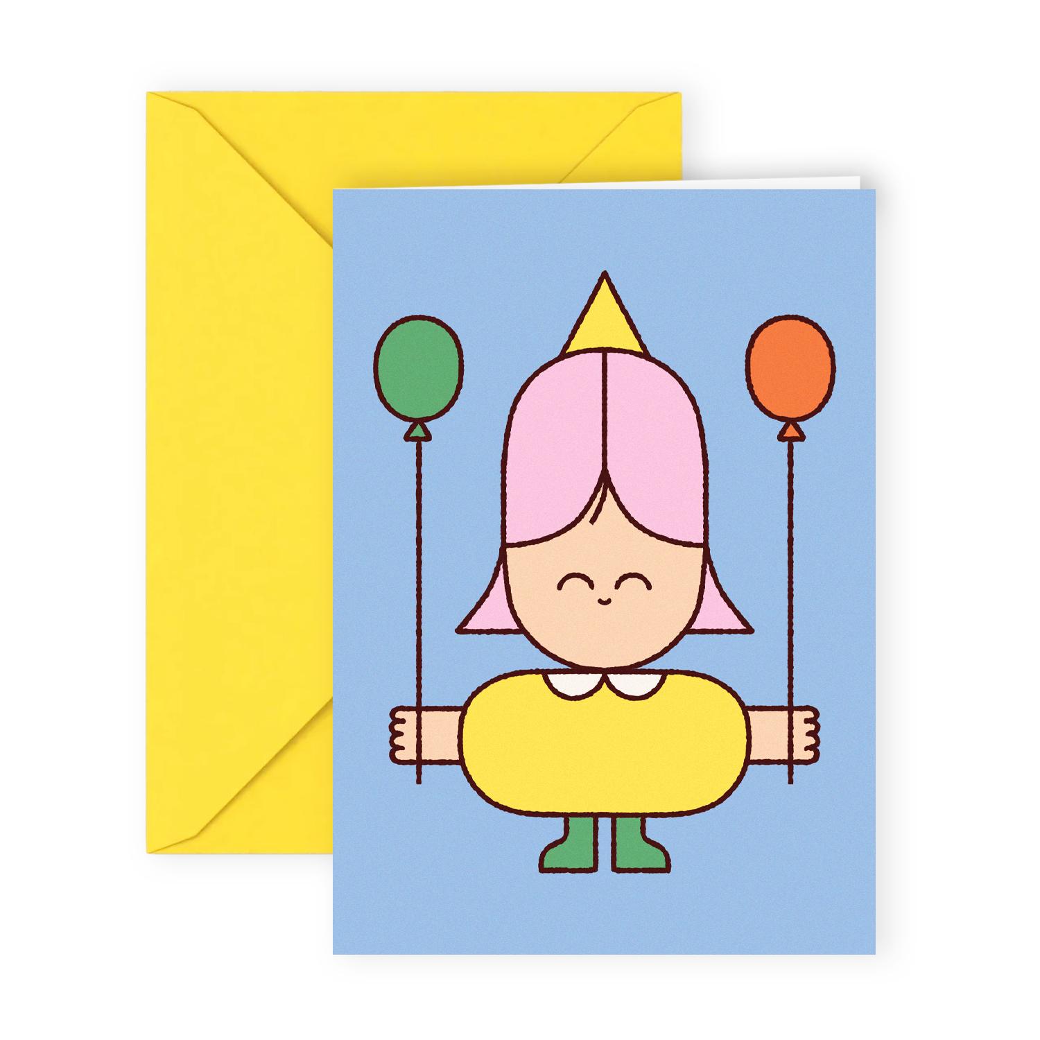 birthday card blue balloons (a6 format)