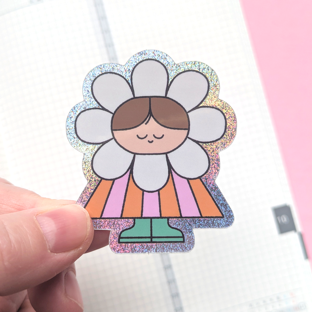 little flower friend sticker