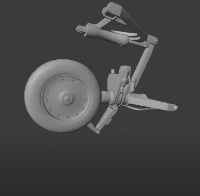 Blender - 737 Nose Gear modelling & Animation