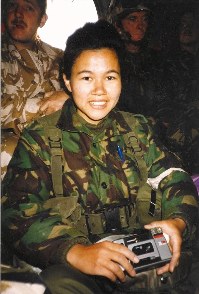 Joanna Fox, photographed during the First Gulf war