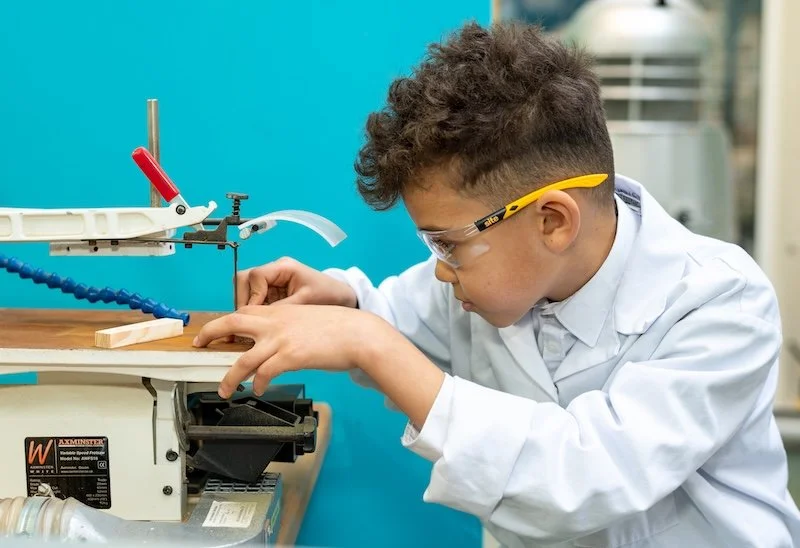 Pupil working in the new Design Technology Department at Duchy College.jpg