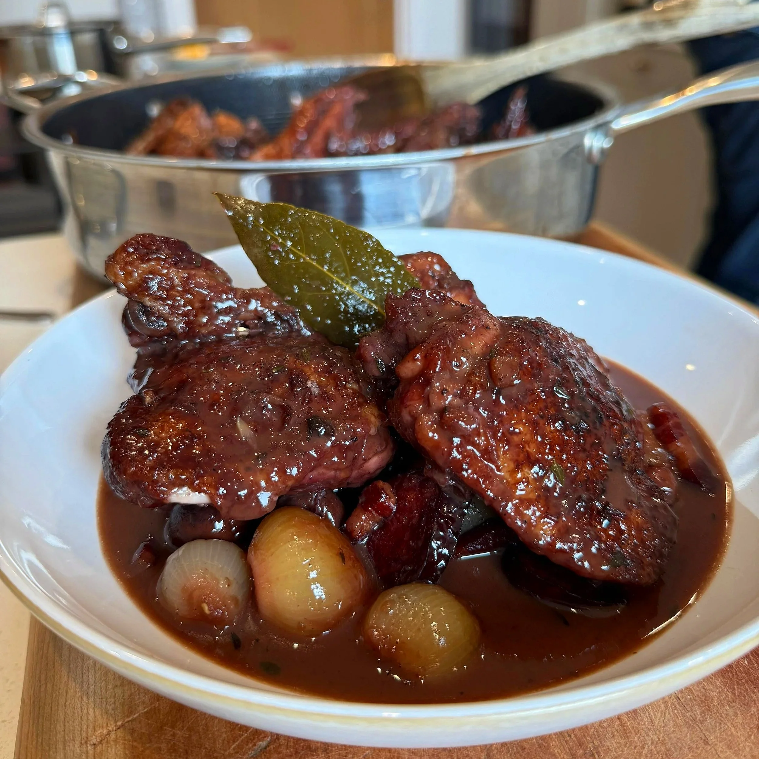 Chicken &amp; Kielbasa Bourguignon