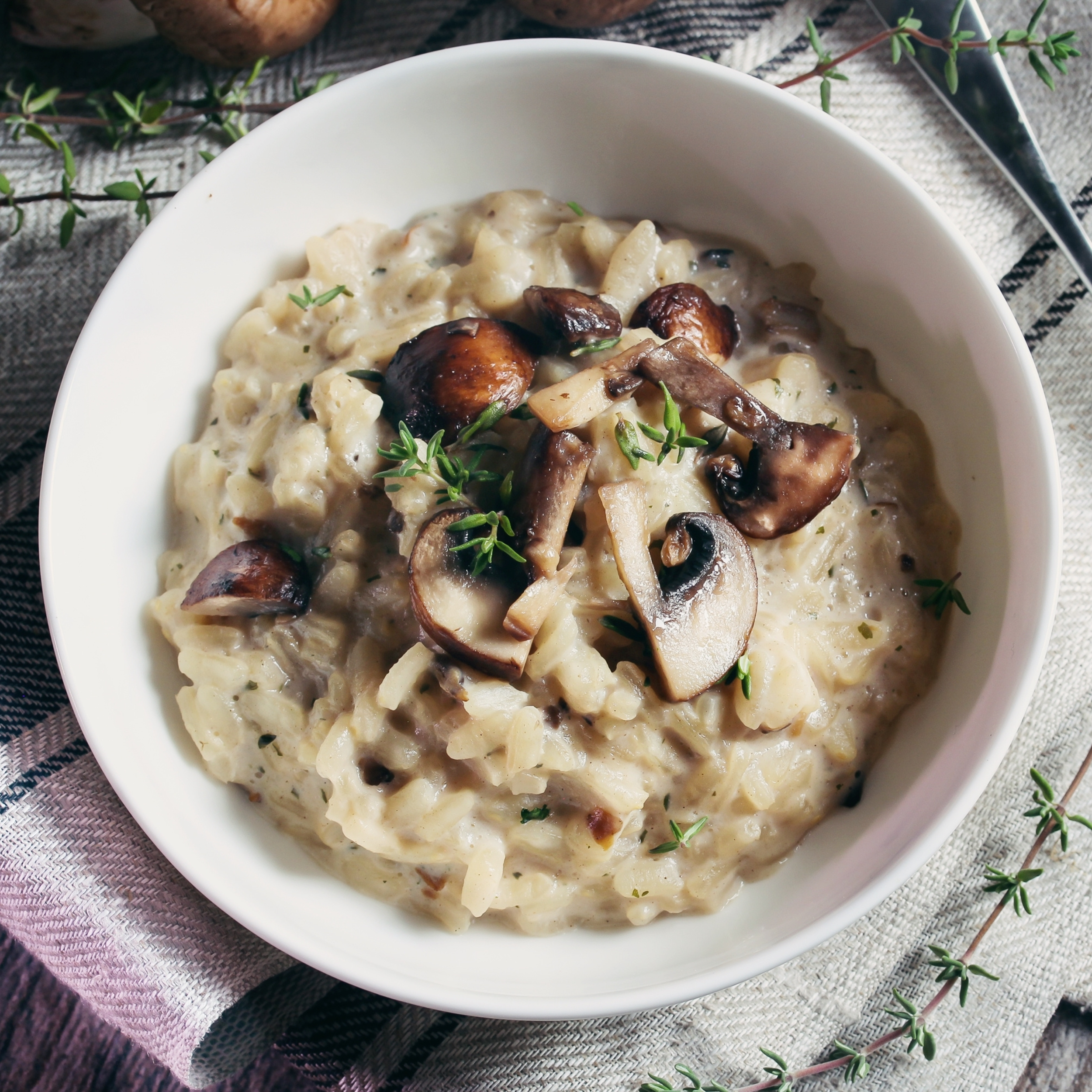 Champagne, Mushroom &amp; Parmesan Risotto