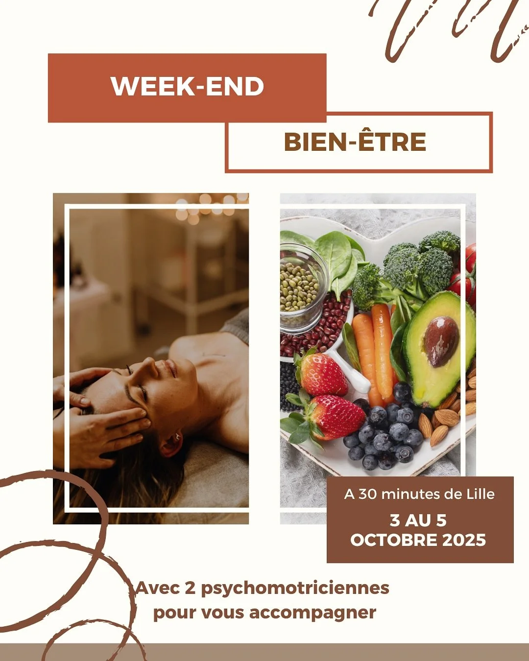 Voil&agrave; une jolie parenth&egrave;se &agrave; vous offrir ! Un week end pour penser &agrave; vous, durant lequel on va vous chouchouter et o&ugrave; vous allez vous reconnecter &agrave; votre corps 🤗

Nous sommes 2 amies psychom&eacute;tricienne