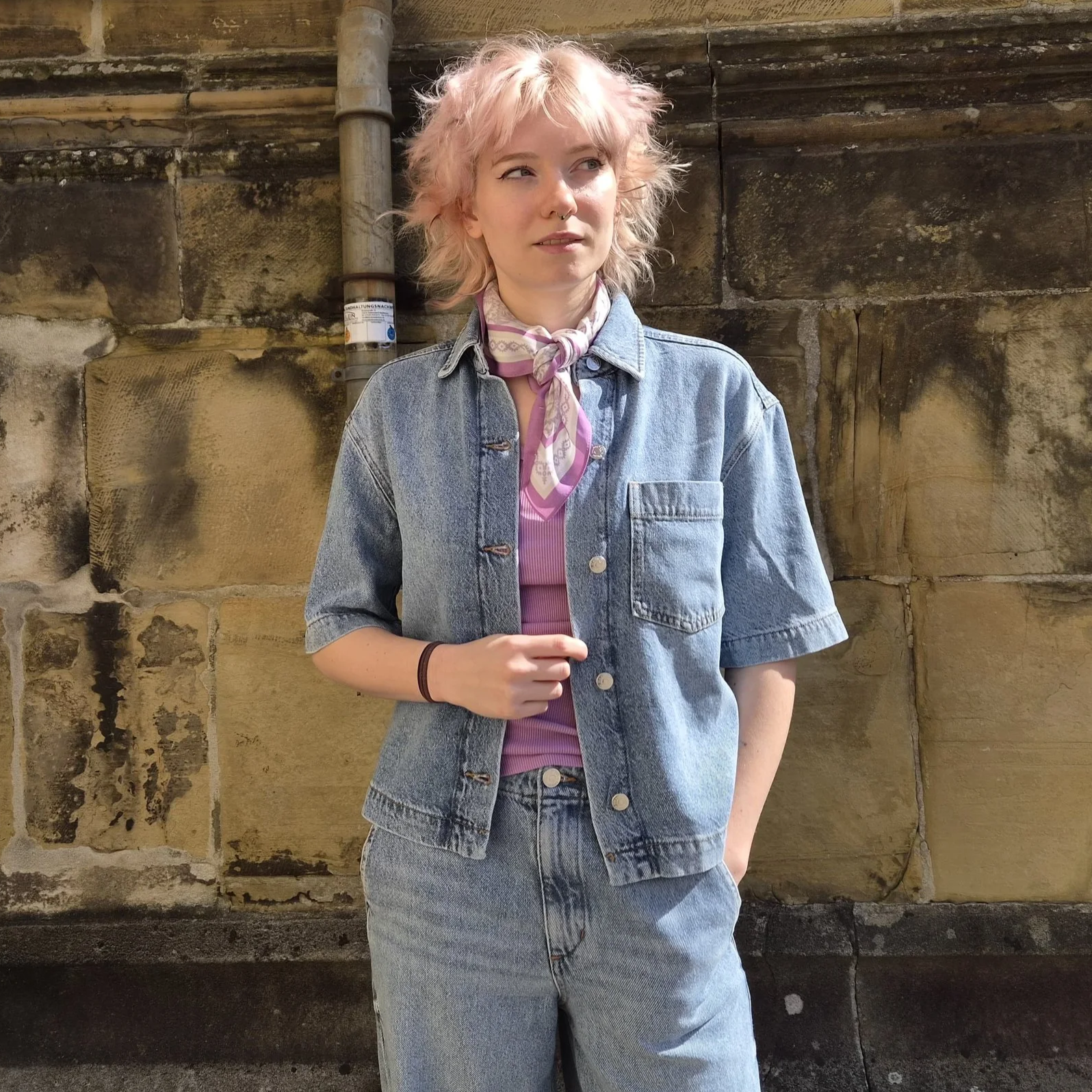 Marc O`Polo - JEANSBLUSE RELAXED AUS LYOCELL-LEINEN-BAUMWOLLE-MIX