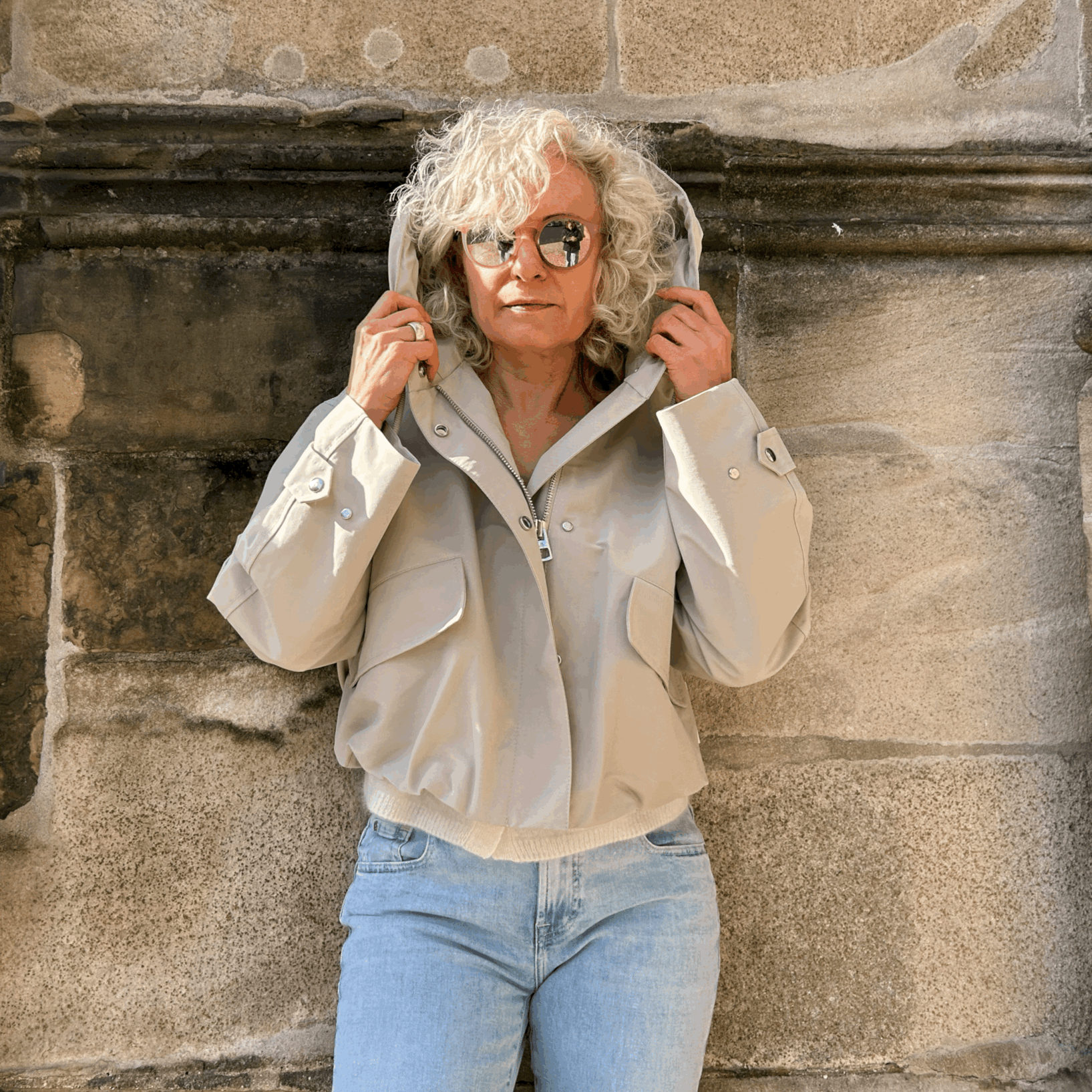 Marc O`Polo - CANVASJACKE MIT KAPUZE RELAXED AUS COTTON-NYLON-MIX