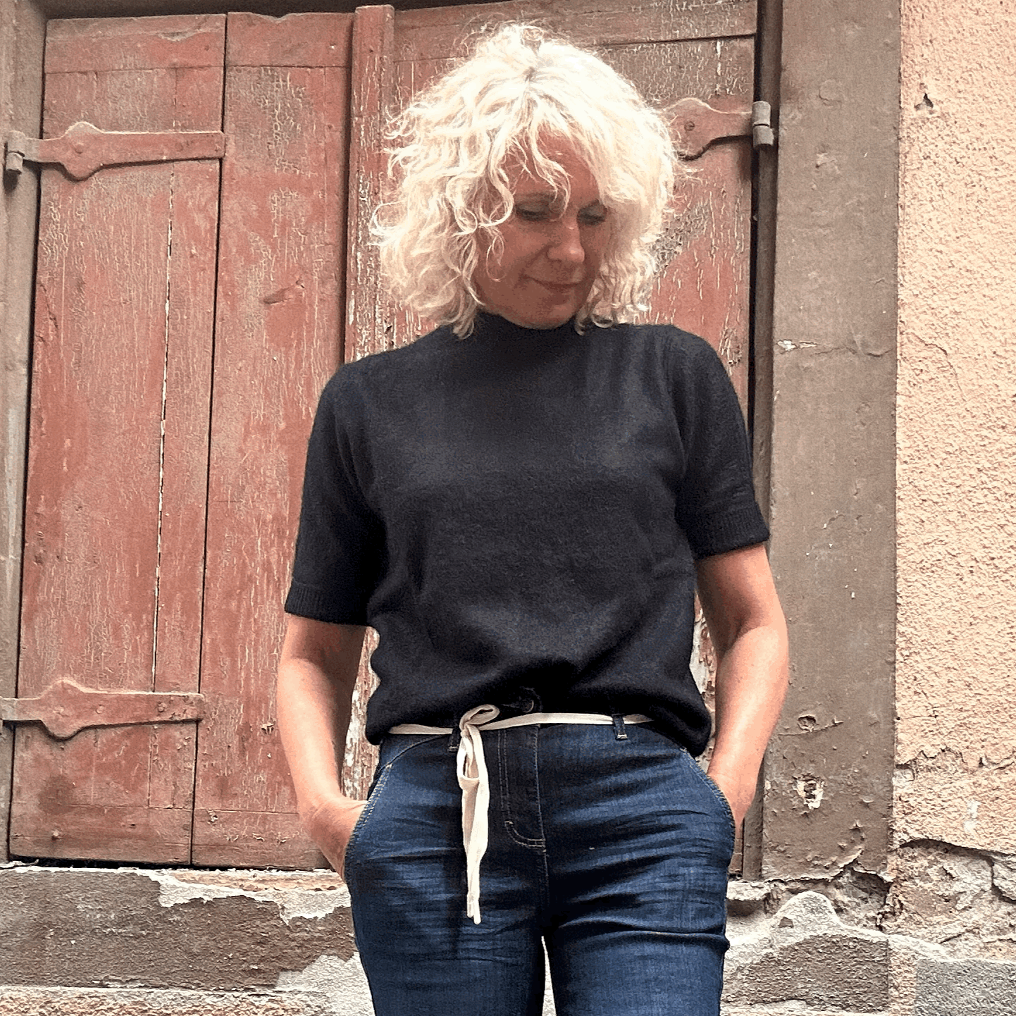 Handmade - Kaschmir Pulllover - Halbarm-Kaschmir-Pullover