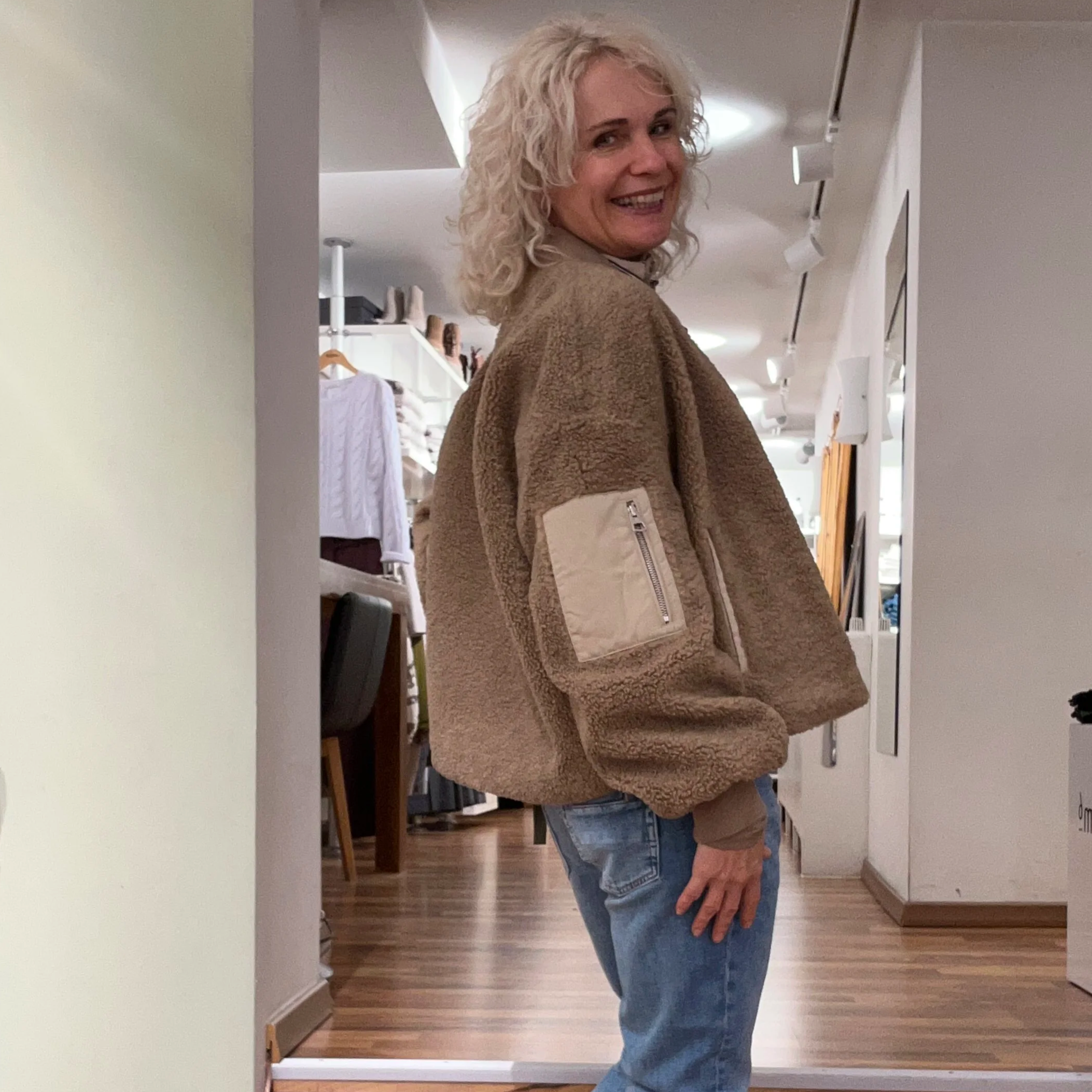 Marc O`Polo - TEDDY-JACKE  REGULAR AUS WEICHEM CURLY-PLÜSCH