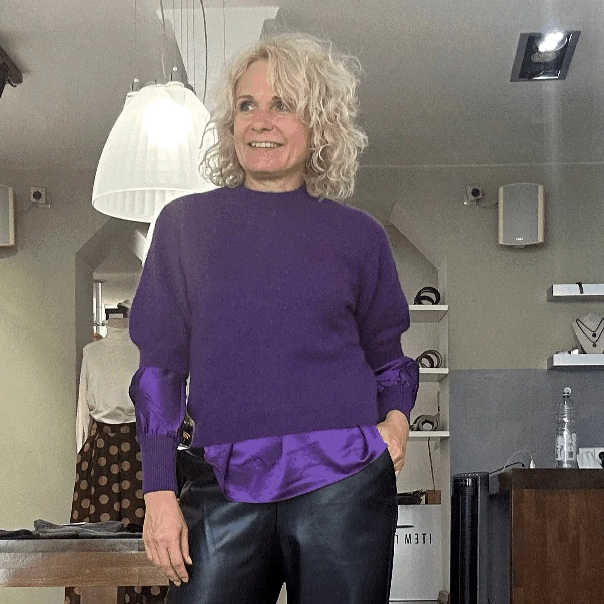 Herzens - Cashmere Halbarmpullover - Brushed Pullover Kaschmir
