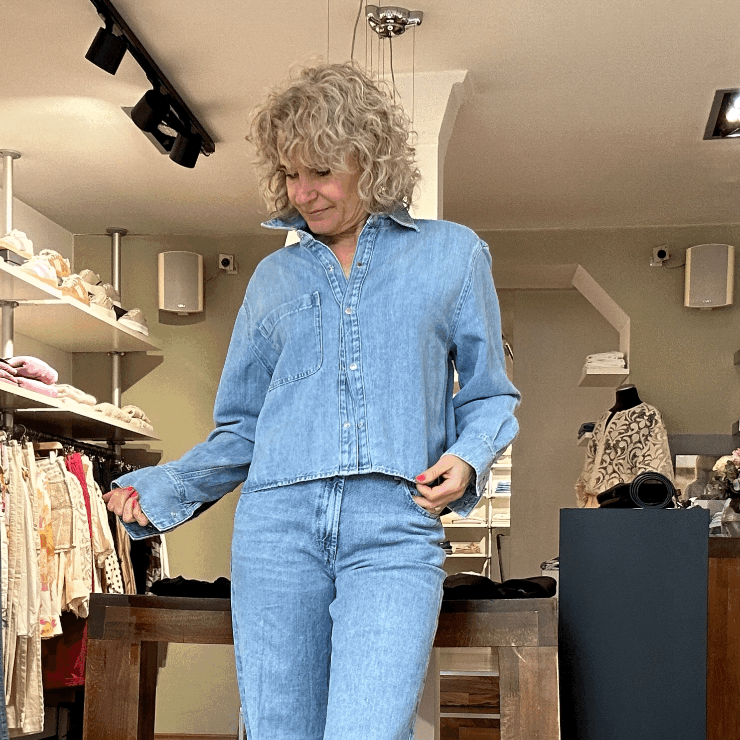 7 for all Mankind - IVY SHIRT in Indigo Linen