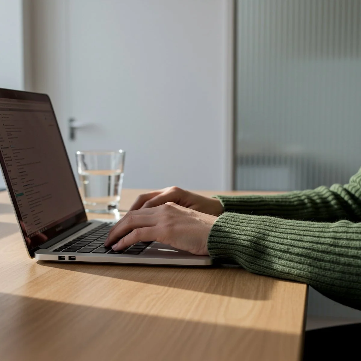 Business owner working on a laptop at a desk as their growing business becomes more complex.
