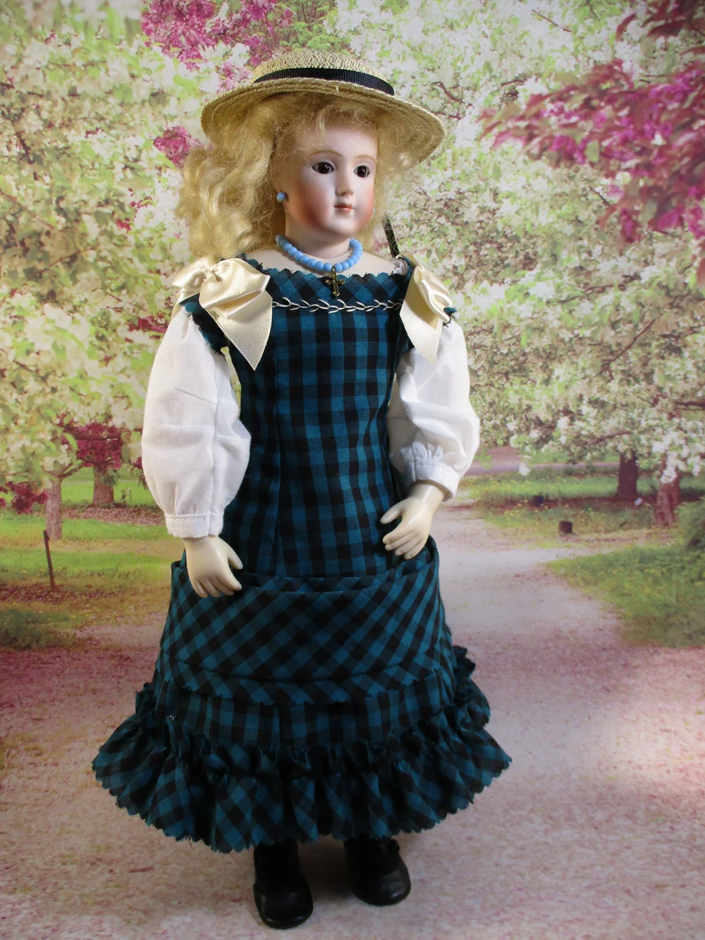 Pattern for 12.5" DollsPart Body - 1870's Dress and Slip  BleuetteAndMore