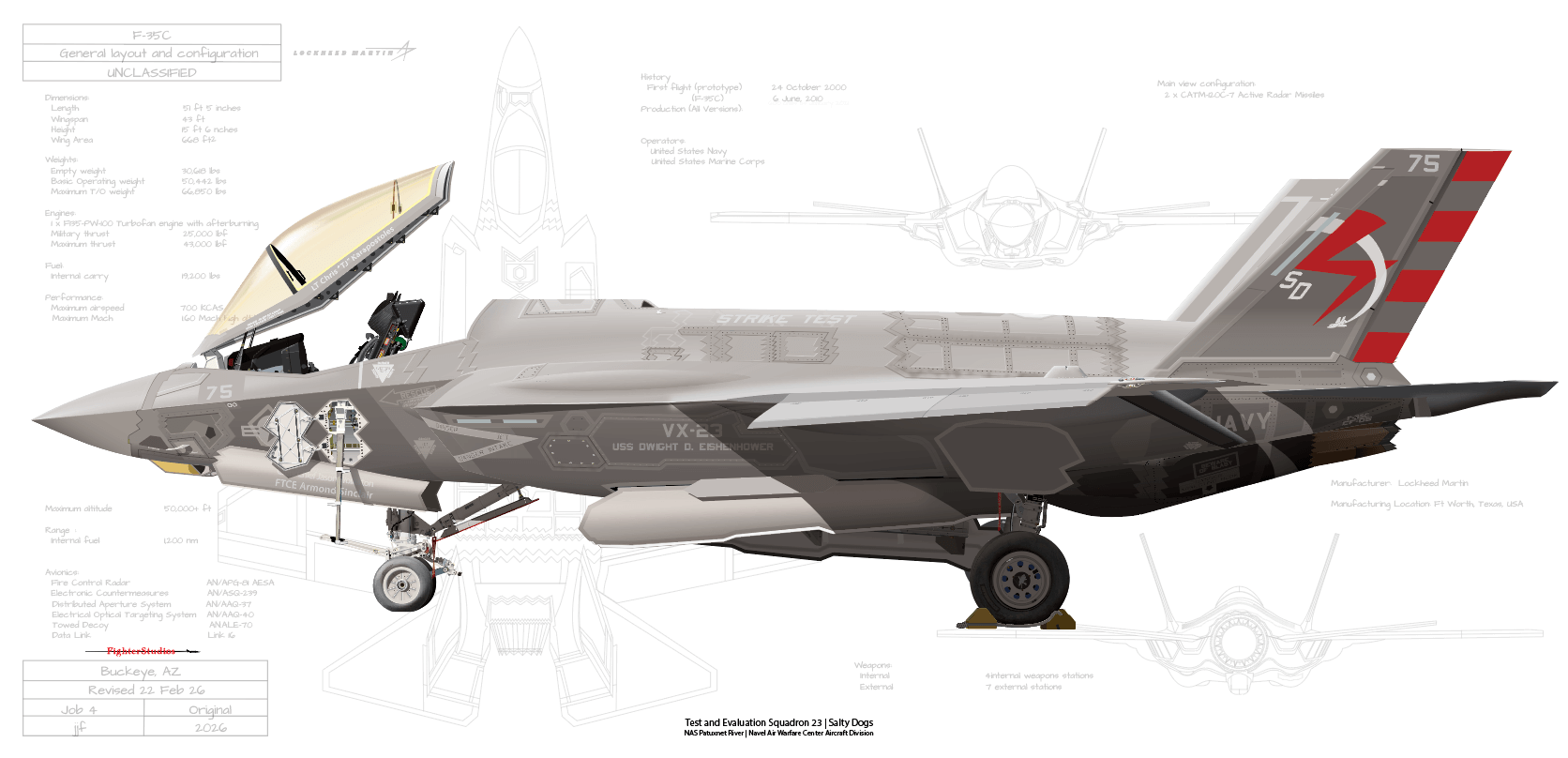 F-35C Lightning II, VX-23 "Salty Dogs," NAS Patuxent River Prints