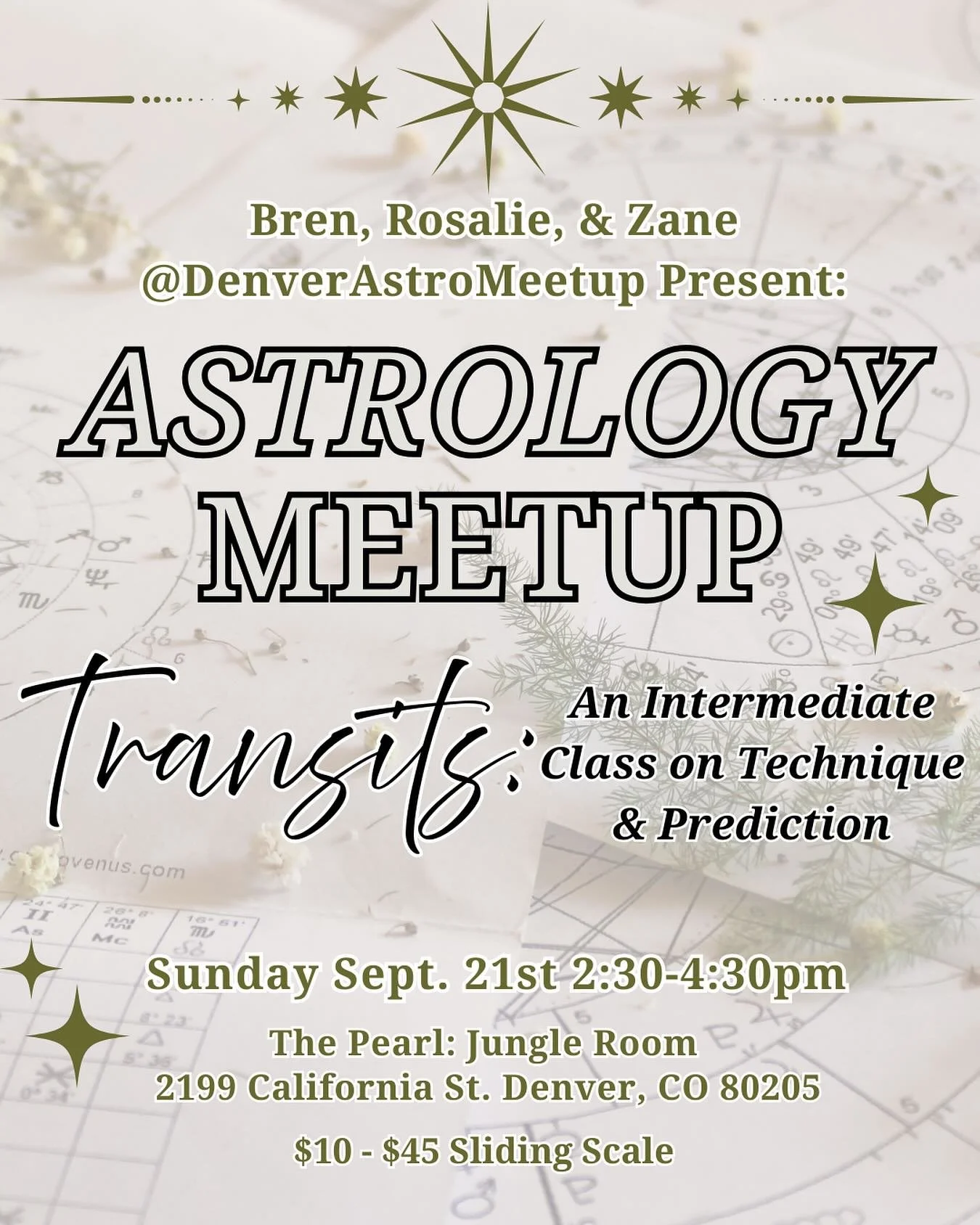 ✨ Do you already know your way around a birth chart but want to level up your skills? Can you make predictions but crave more tips, tricks, and techniques? Or maybe you&rsquo;re just hungry to learn more? 🪐🌌

Then join us for the September Denver A