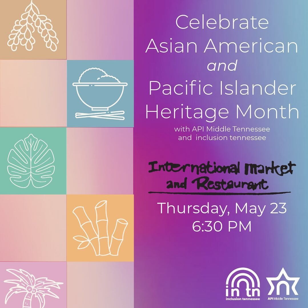 We are so thrilled to be partnering with @apimidtn for a special collab dinner to celebrate #asianheritagemonth. Join us at a communal dinner experience at @imnashville curated by the fabulous @arnoldmyintbna on Thursday, May 23 at 6:30pm. 

Come out