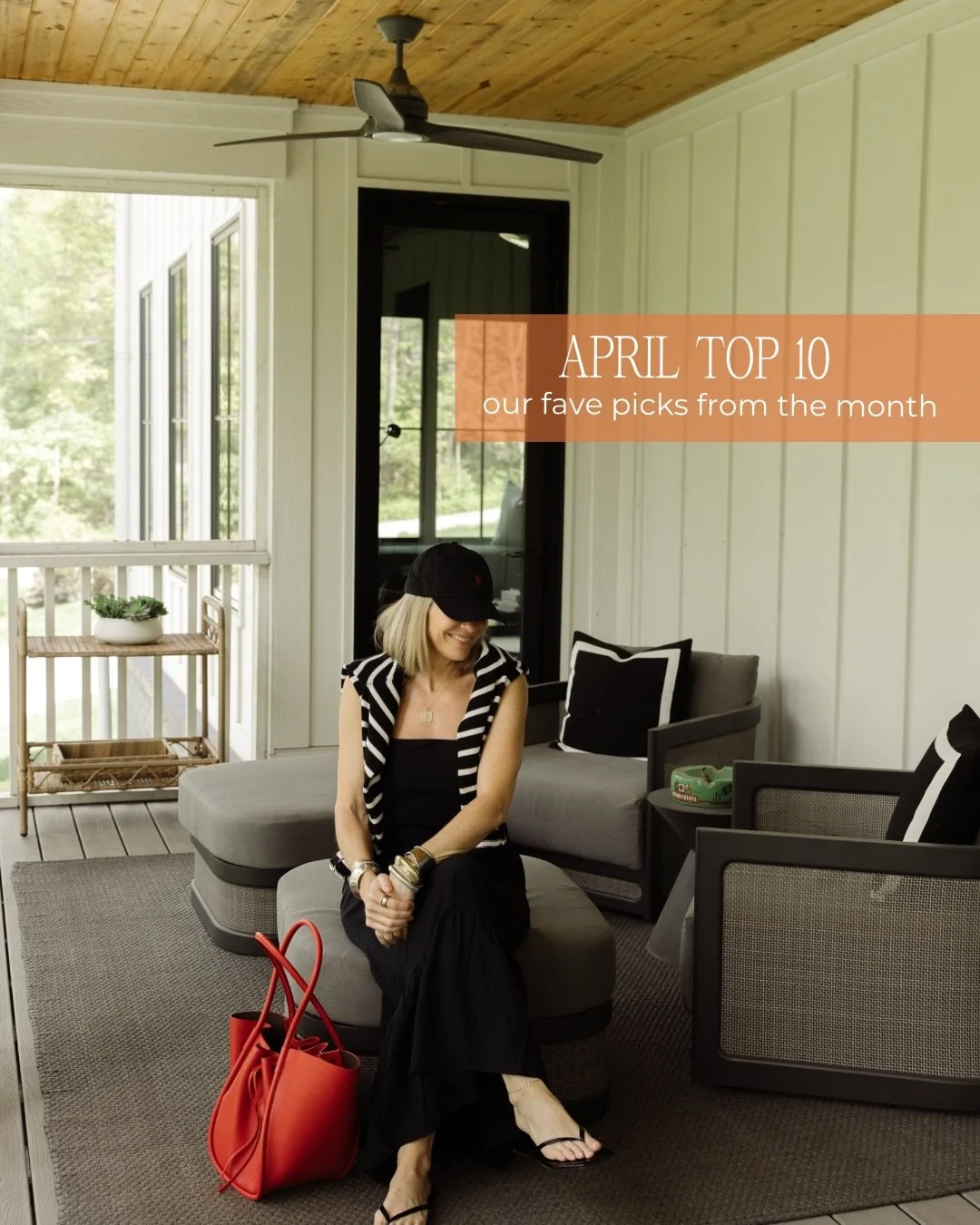 Coming in hot with April&rsquo;s Top 10 ✨🎯 Gotta little bit of everything from a $35 @target dress to the best Adirondack chairs, a NO BRA tank 👊🏻, and my fave jeans as of late!  Comment APRIL for all the goodies and I&rsquo;ll send links your way