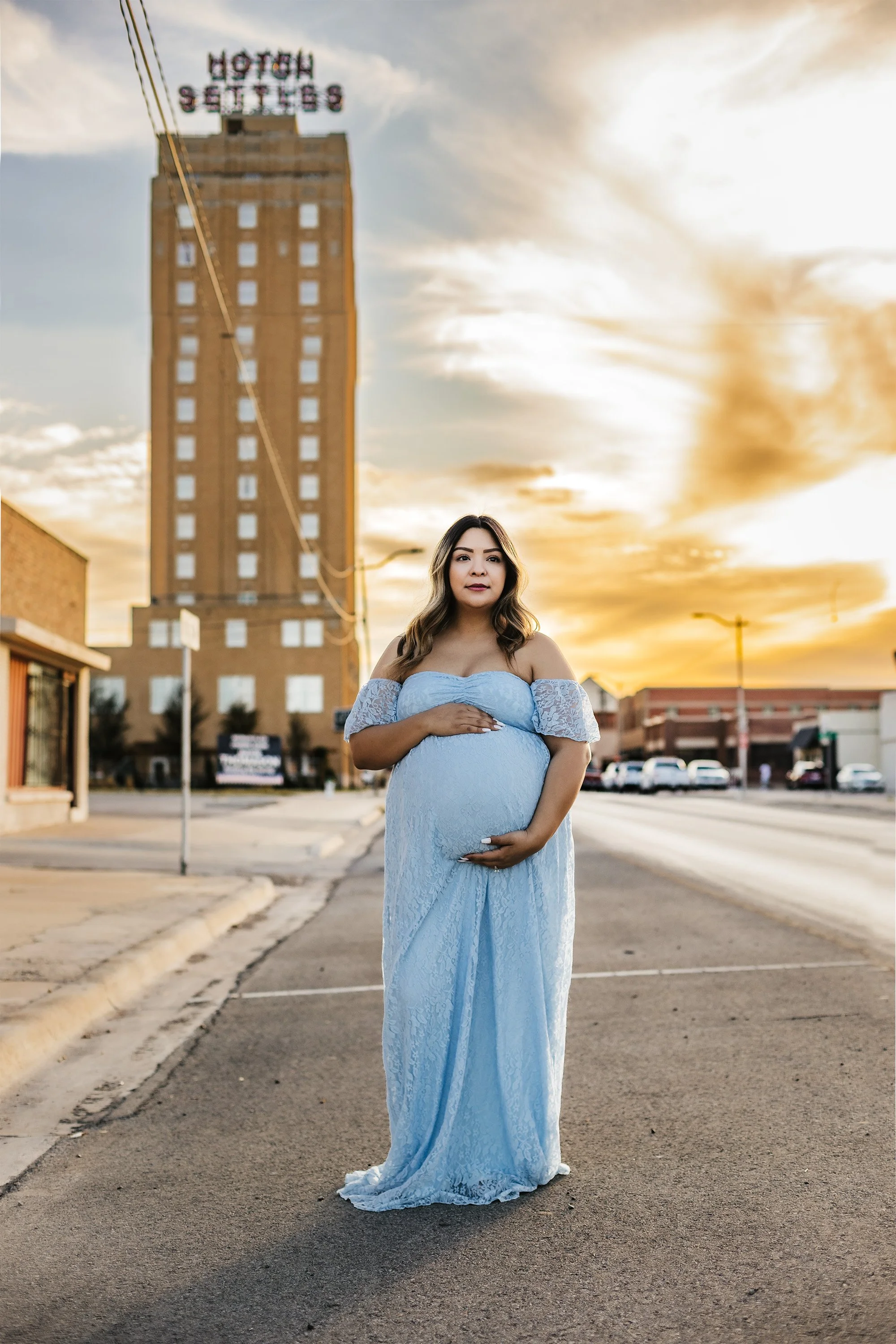Baby blue dress- 