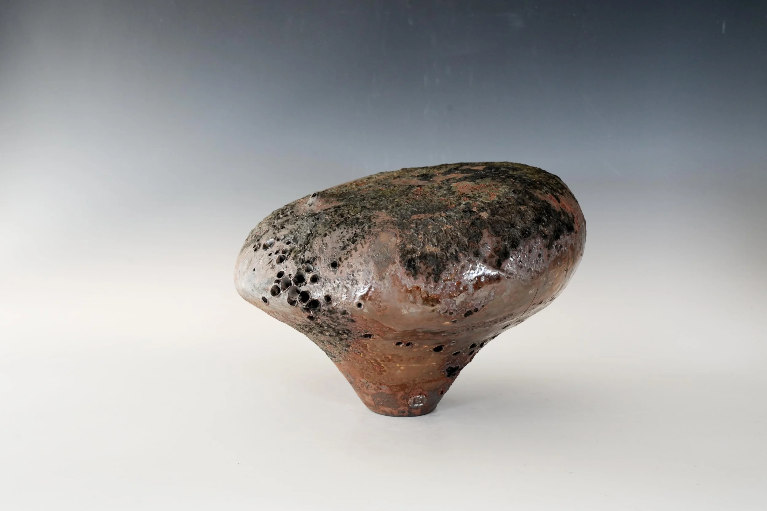 Ceramic Vessel "Moon-root Obsidian", Moon River Stone series