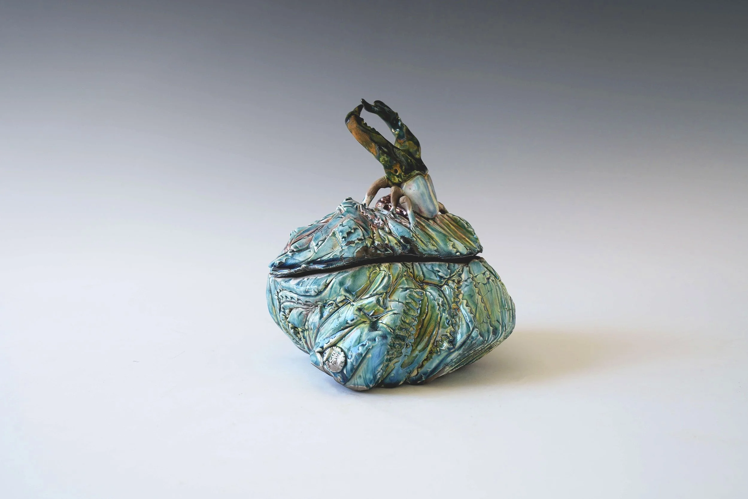 "Quiet Guardian” Kuri-Niku Jar, Raku Firing