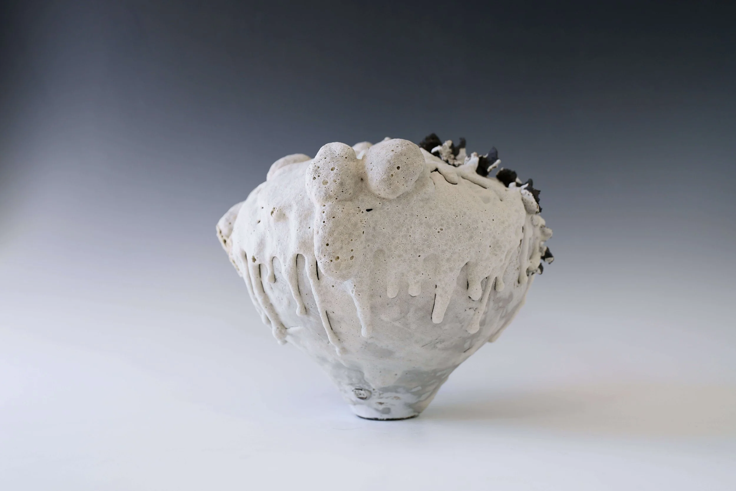 contemporary porcelain sculptural vessel decorative object