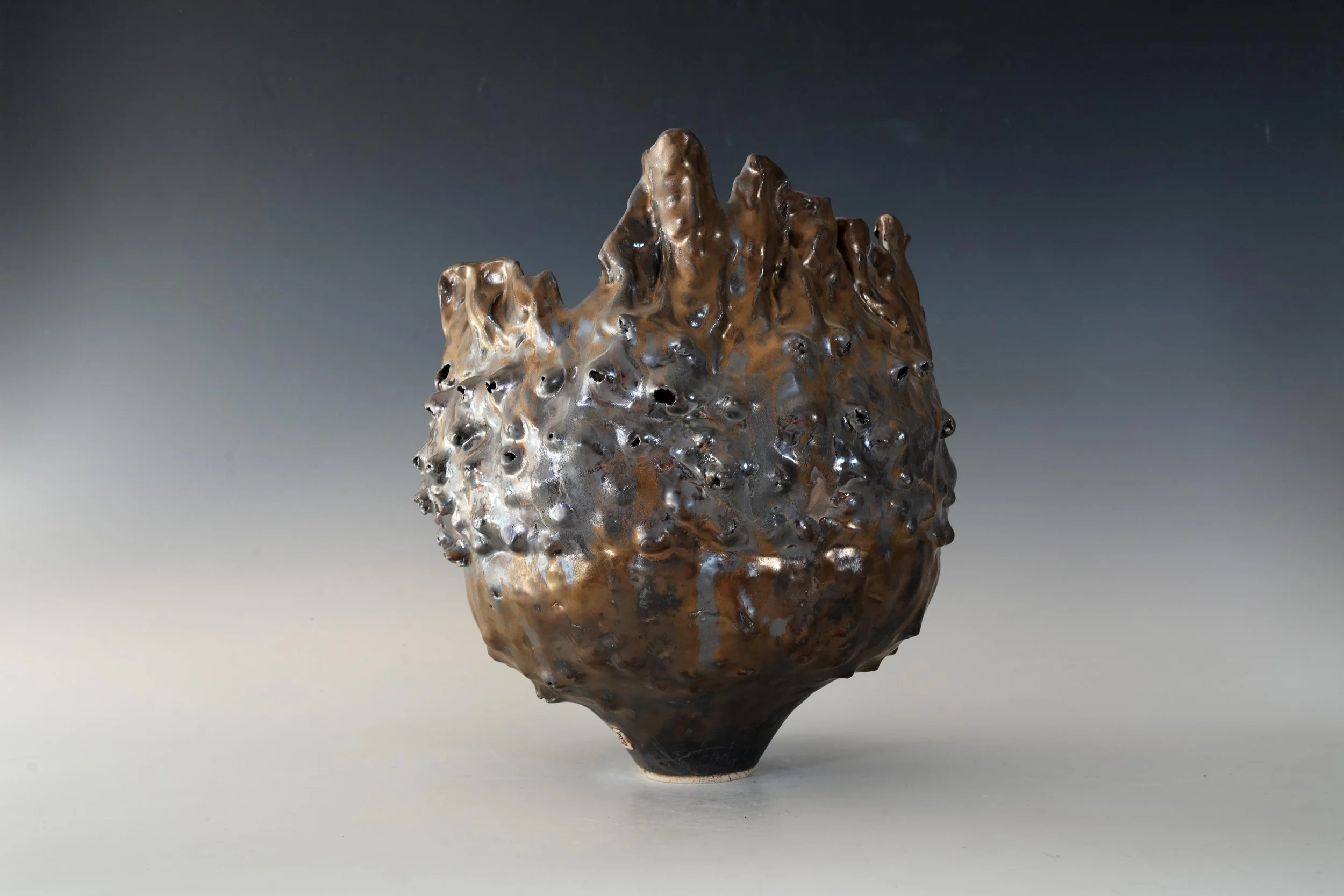 Ceramic Vessel "Patina Bronze Artifact", Moon Findings series
