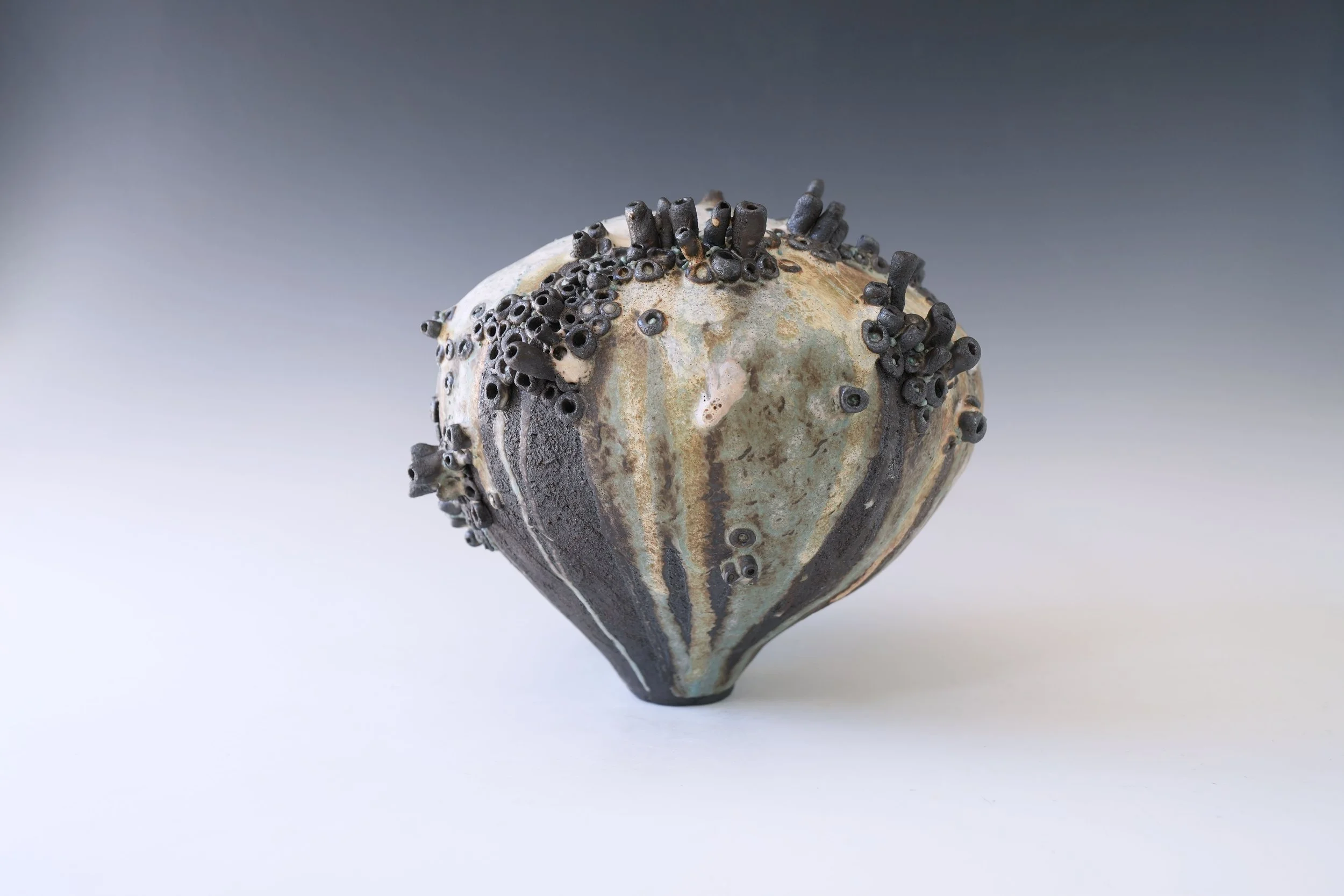 sculptural ceramic decorative vase contemporary style