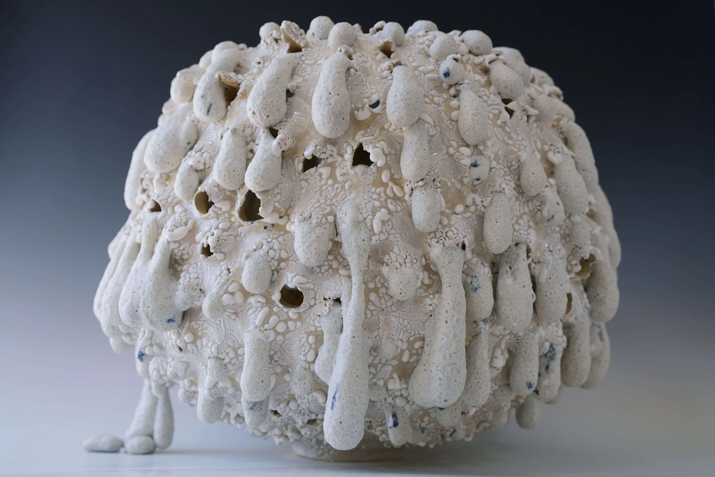 handmade sculptural ceramic vase with organic texture